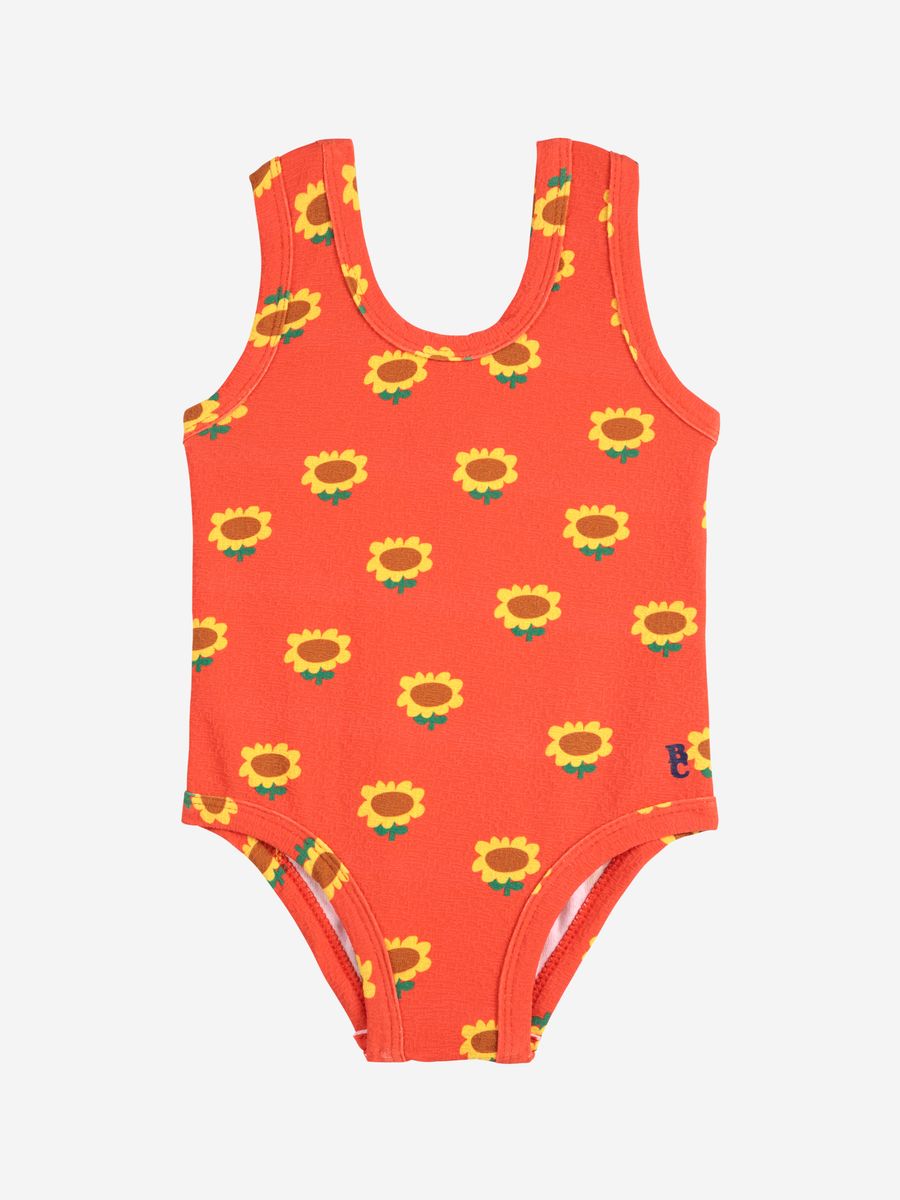 Bobo Choses Sunflower All Over Baby Swimsuit - Red