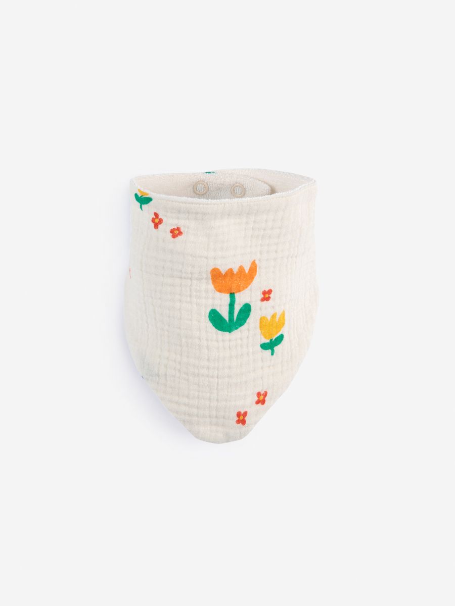 Bobo Choses Garden Party All Over Muslin & Bib Set - Off White