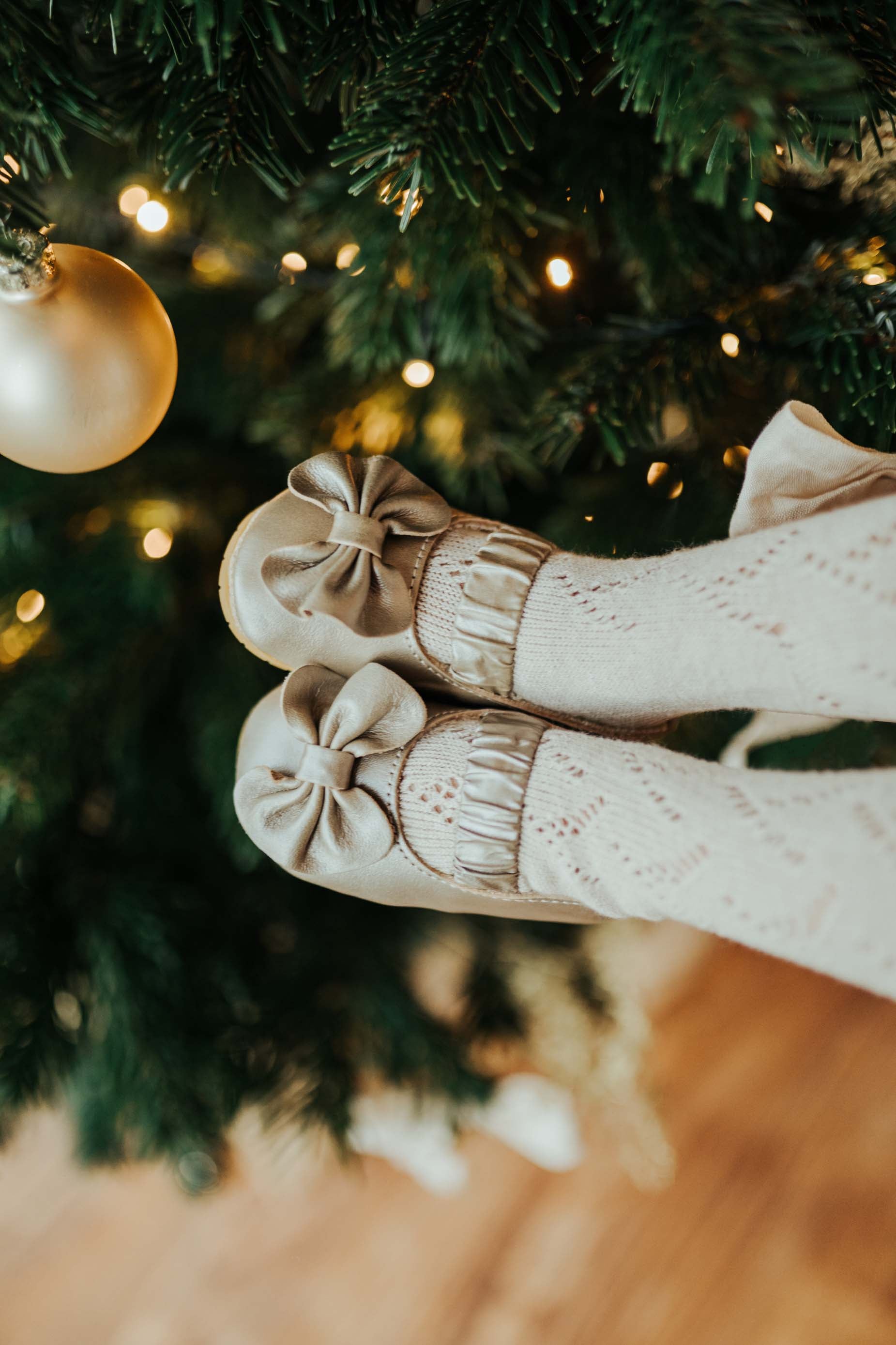 Donsje Neni Ballerinas - Champagne Metallic Leather