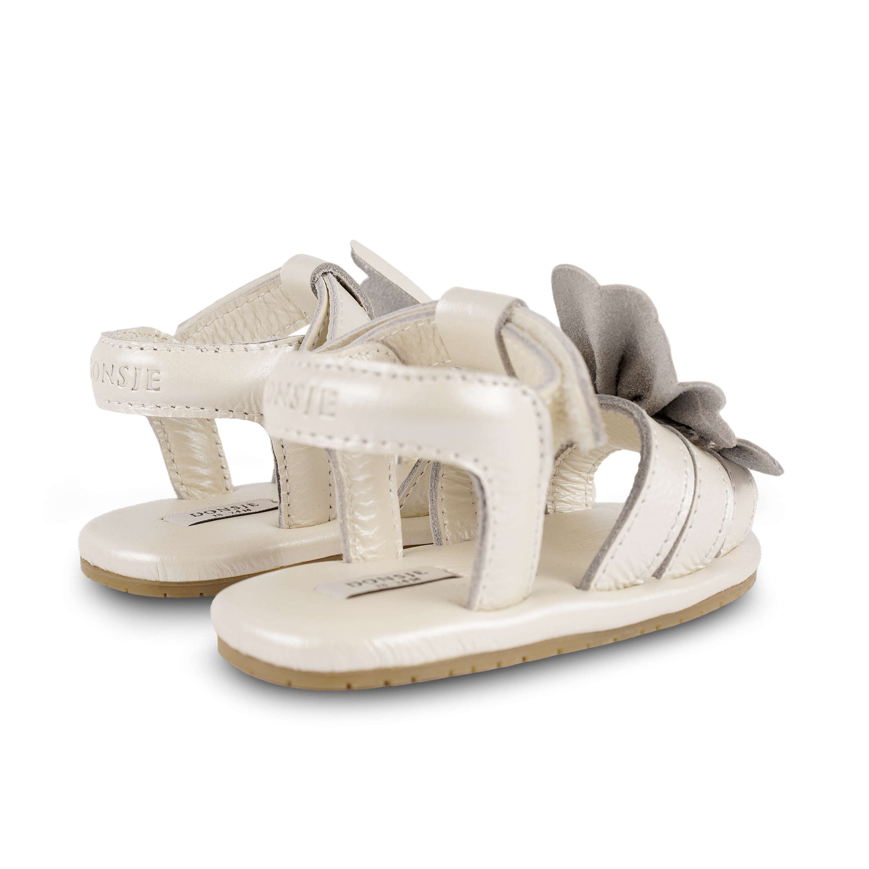 Donsje Filoe Sandals Dove - Off White Metallic Leather