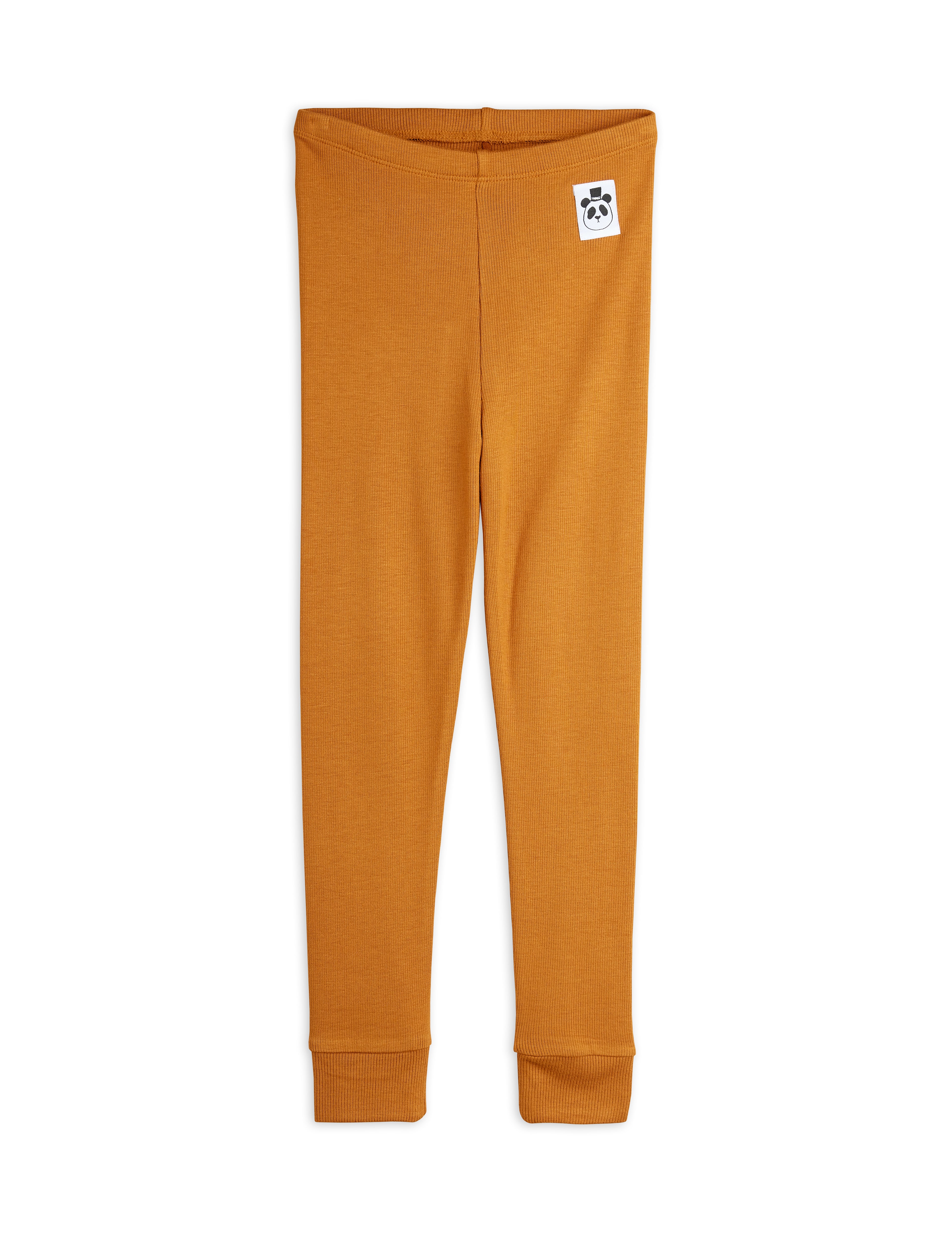 Mini Rodini Modal Rib Leggings - Brown