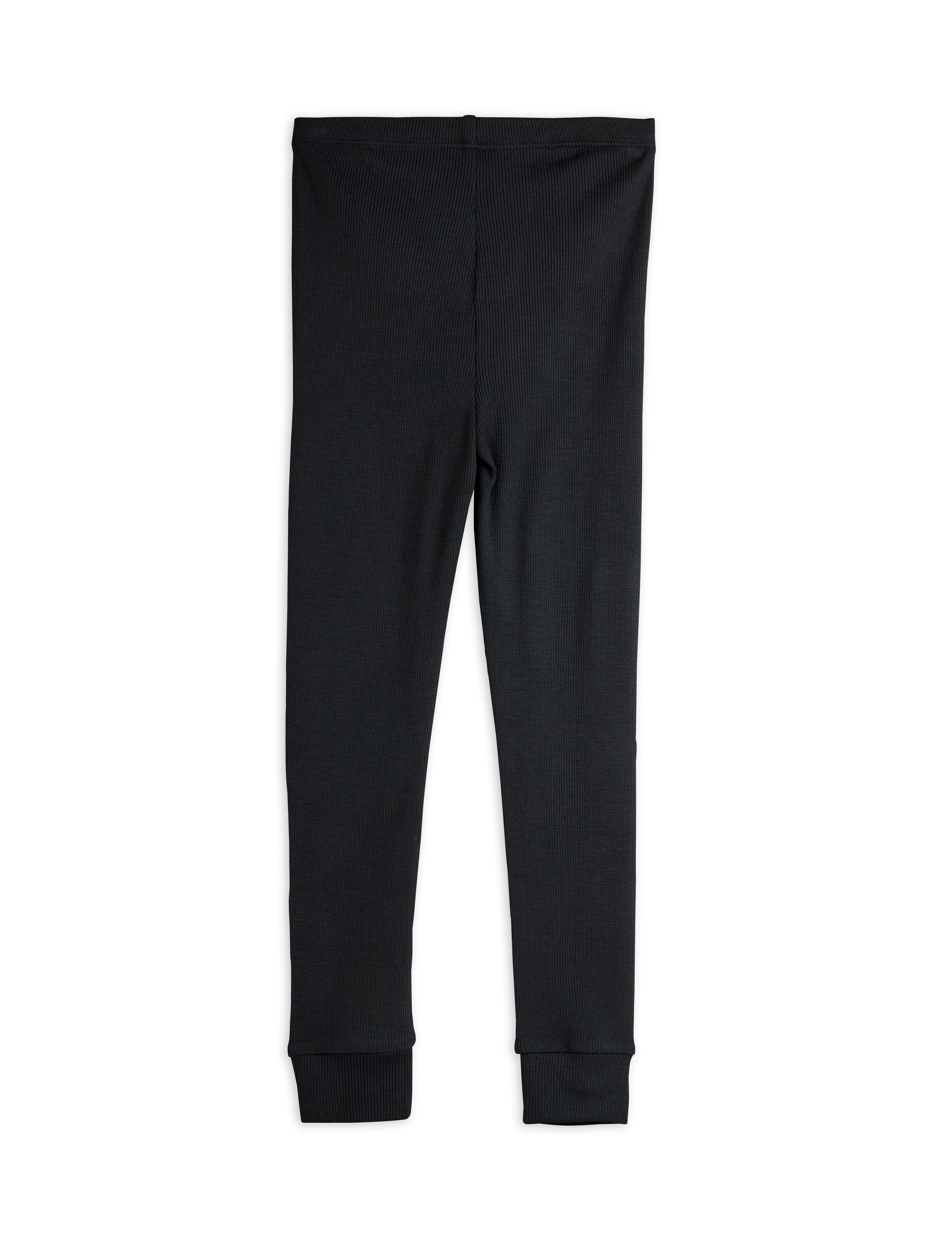 Mini Rodini Modal Rib Leggings - Black