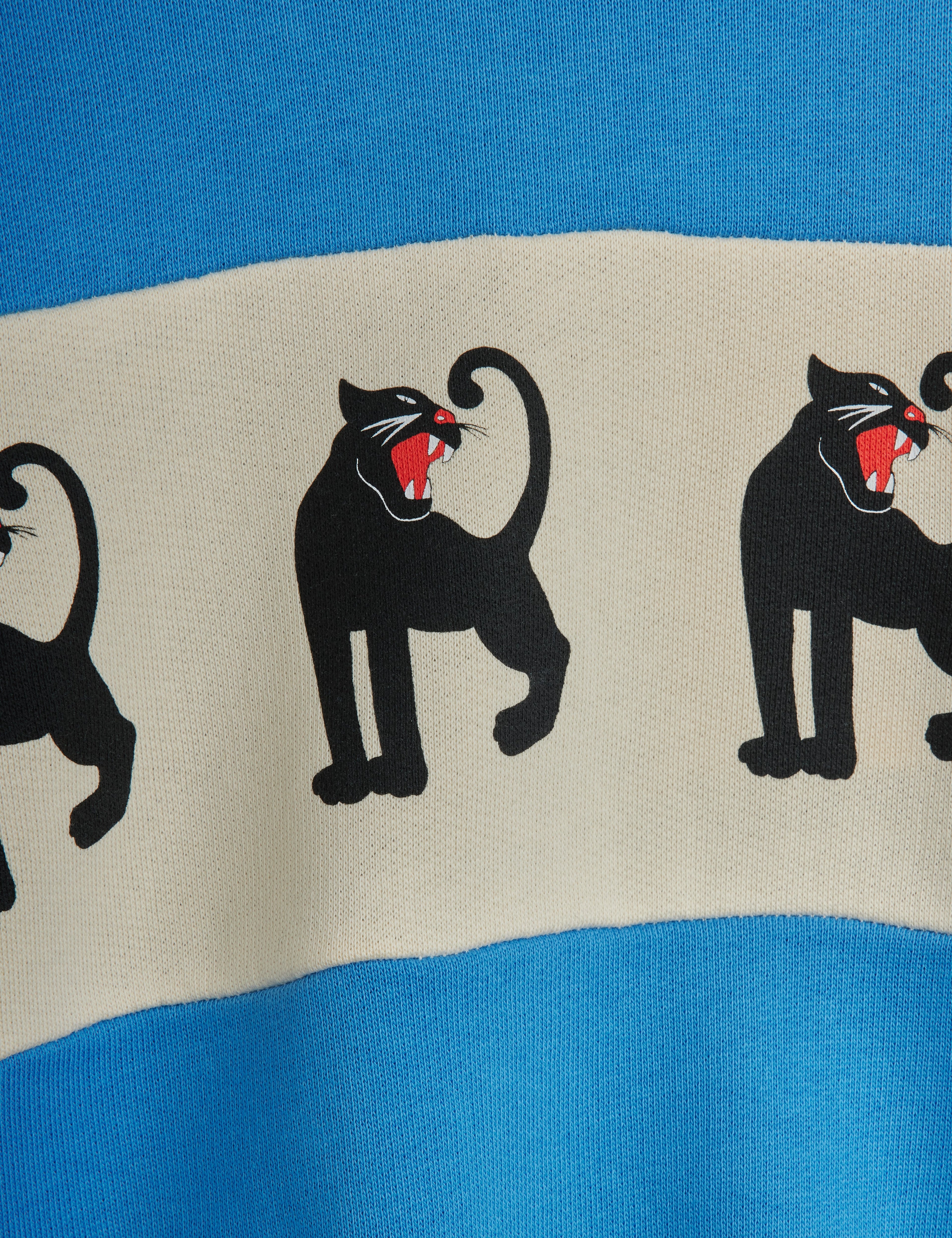 Mini Rodini Panther Panel Sweatshirt - Blue