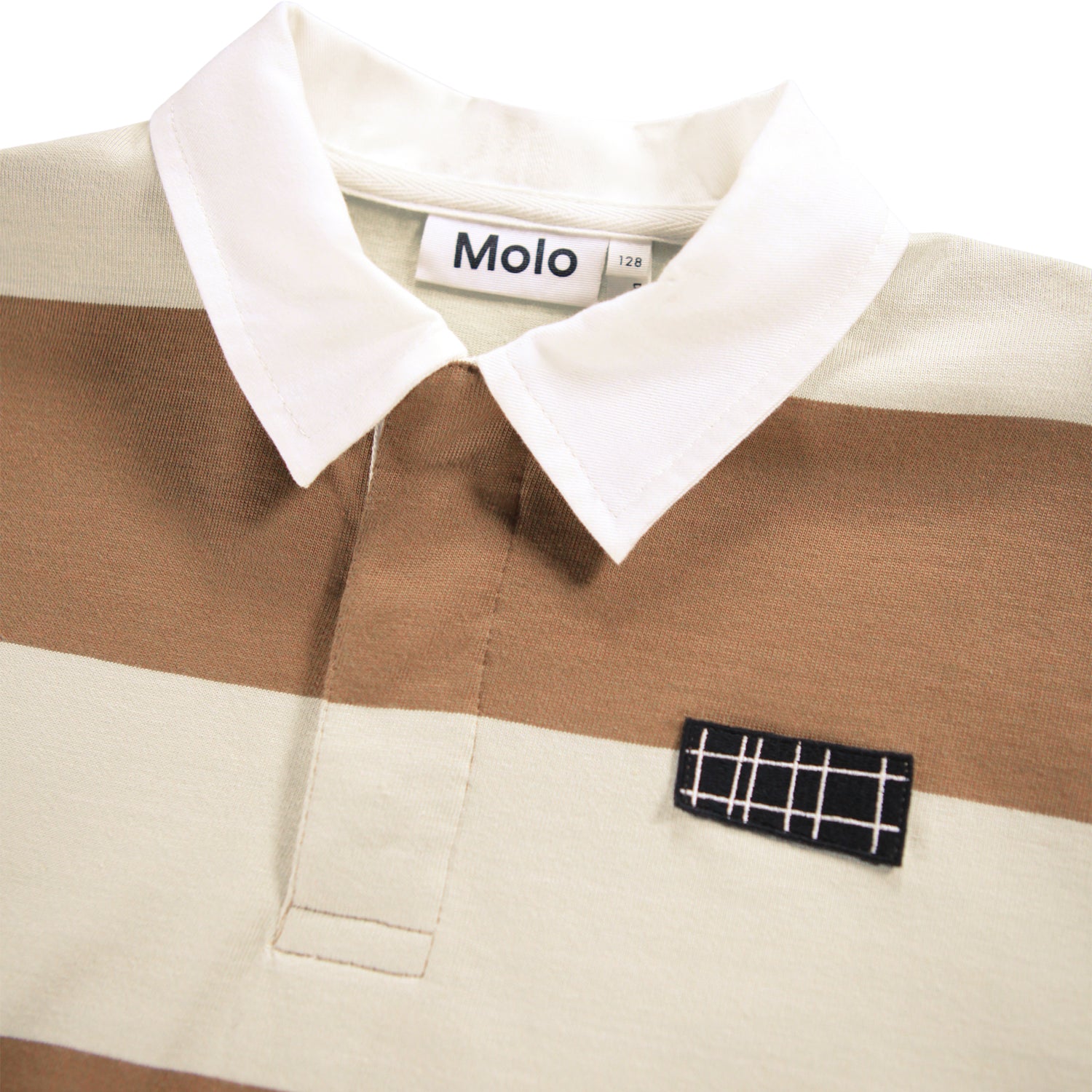 Molo Relz Long Sleeve Polo Shirt - Fawn Moon