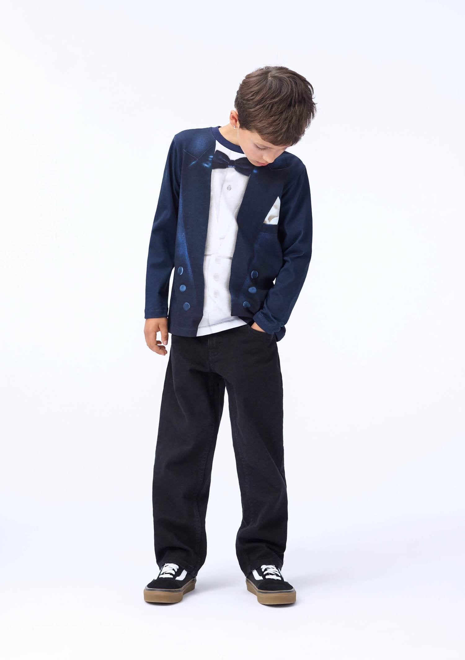 Molo Reif Long Sleeve T-shirt - Tuxedo