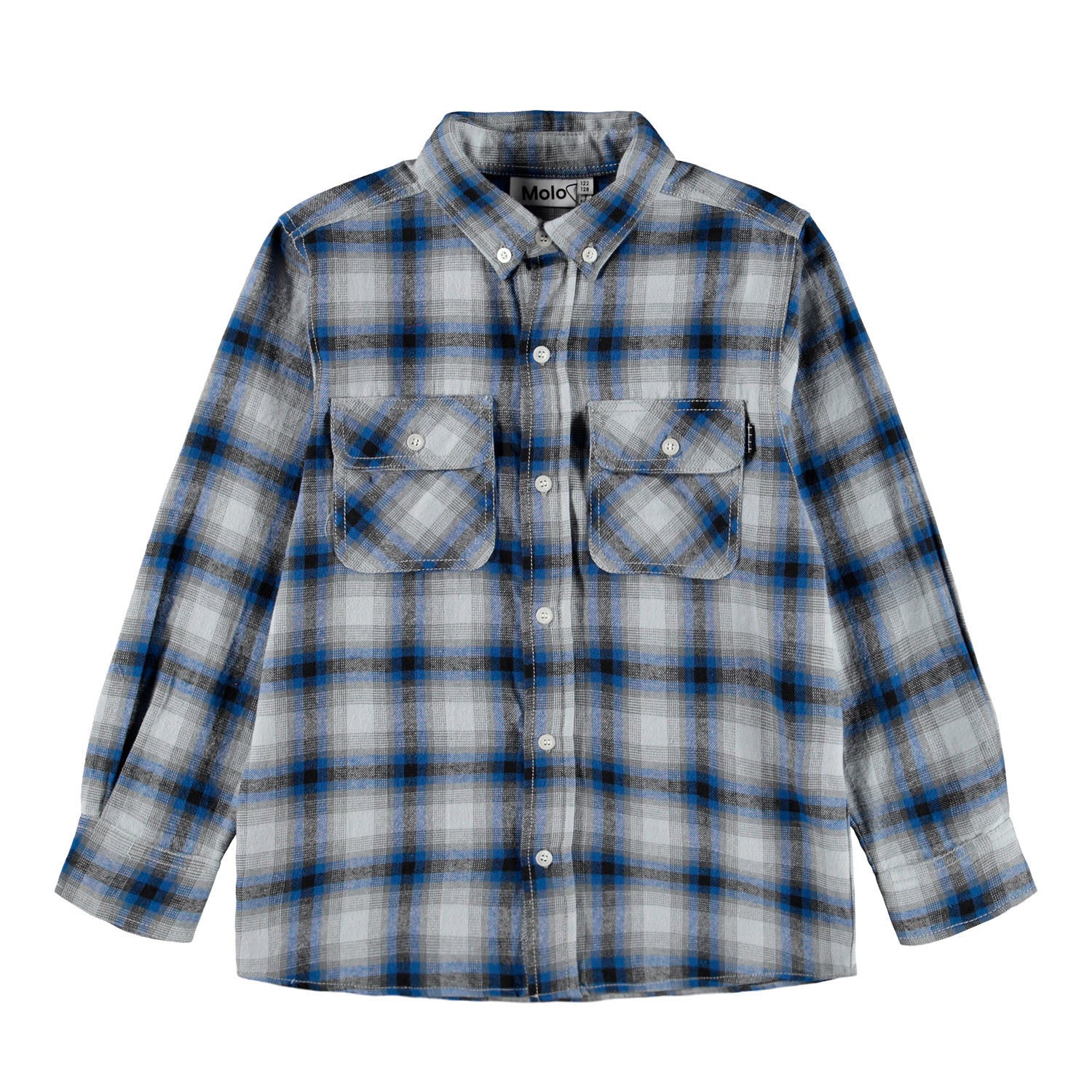 Molo Rozzy Long Sleeve Shirt - Moon Blue Check