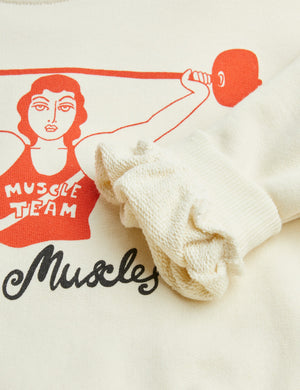 Mini Rodini Club Muscles Sweatshirt - Off White