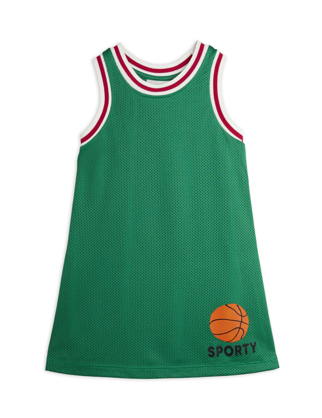 Mini Rodini Basket Mesh Tank Dress - Green