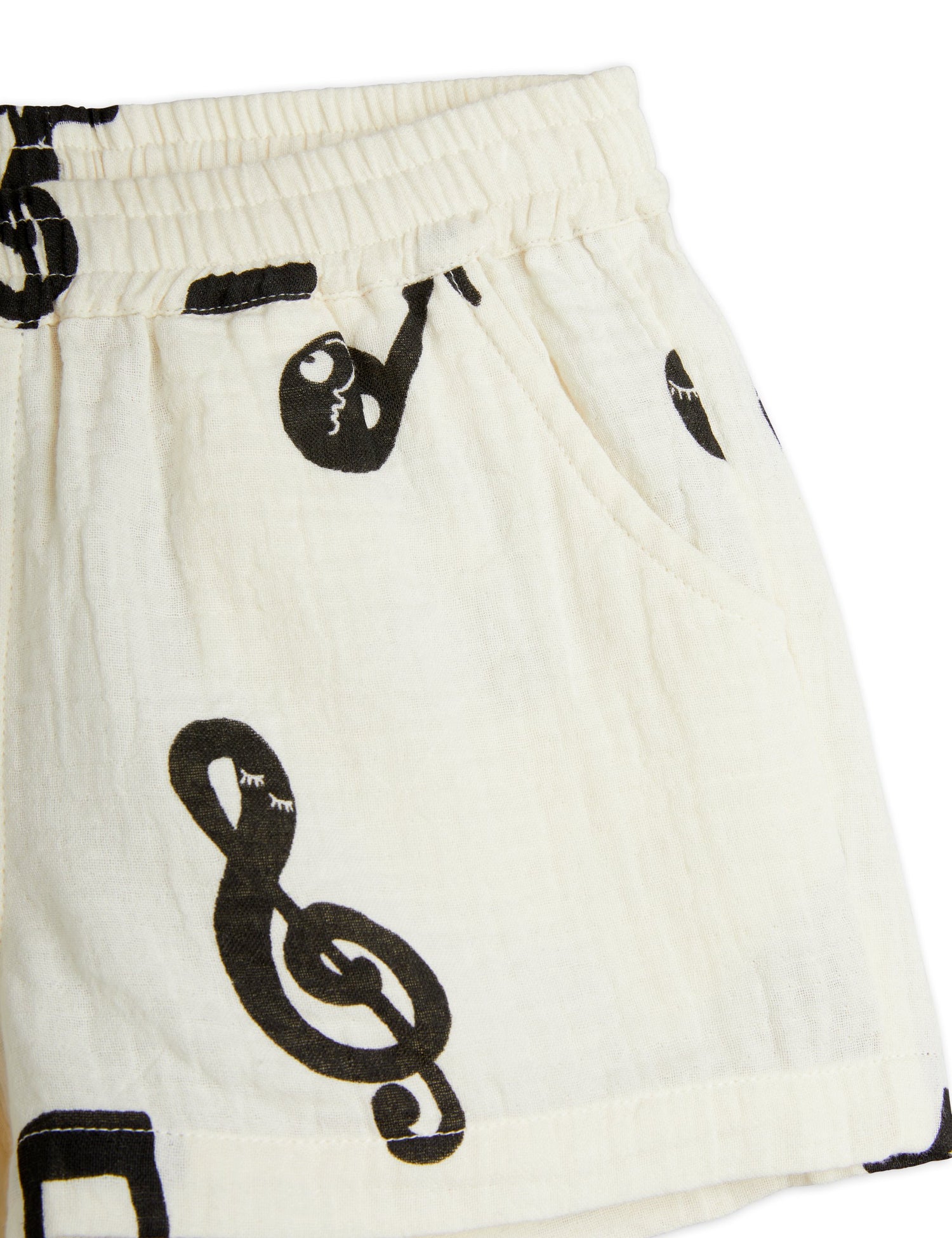 Mini Rodini Note AOP Muslin Shorts