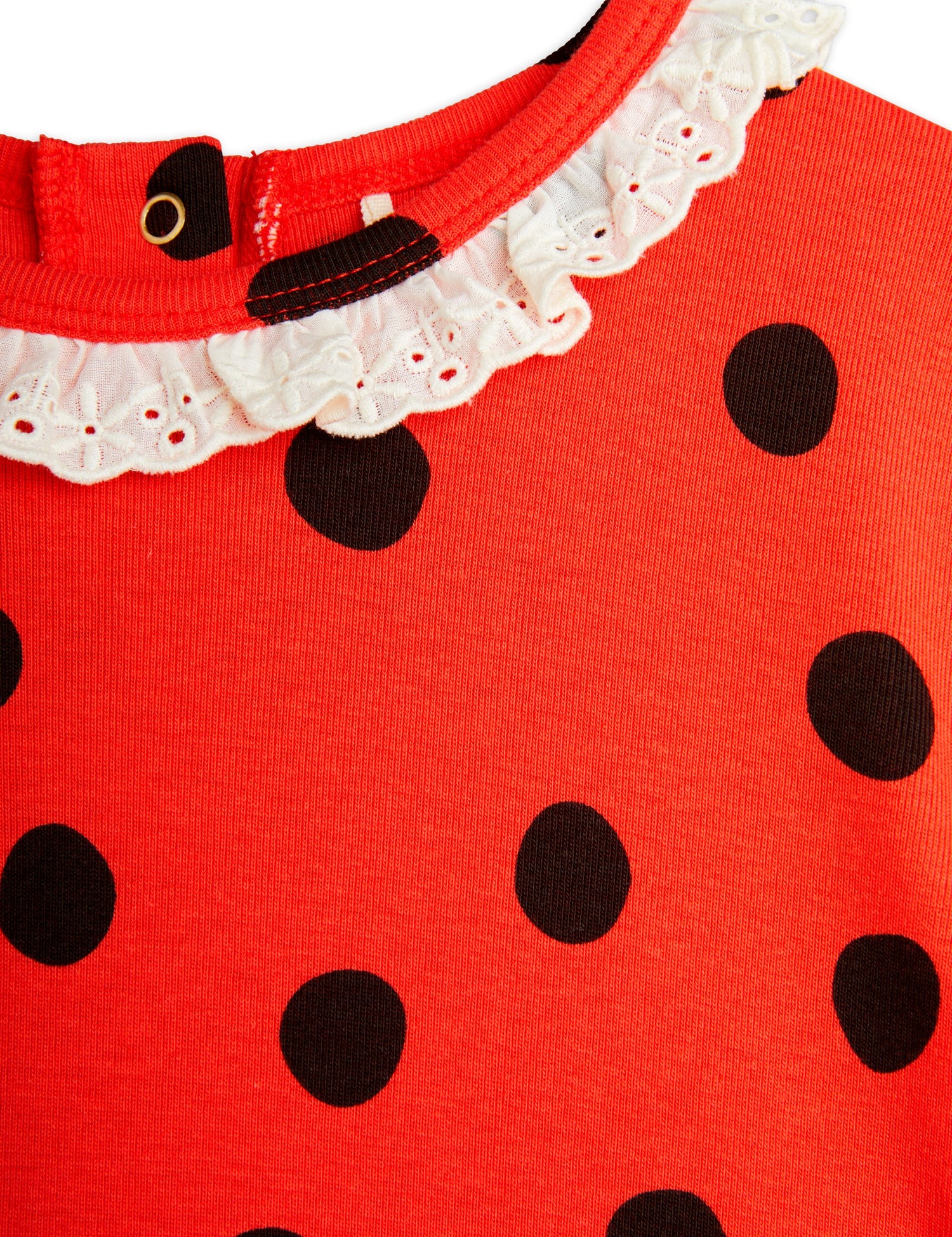 Mini Rodini Dots AOP Lace Short Sleeve Dress