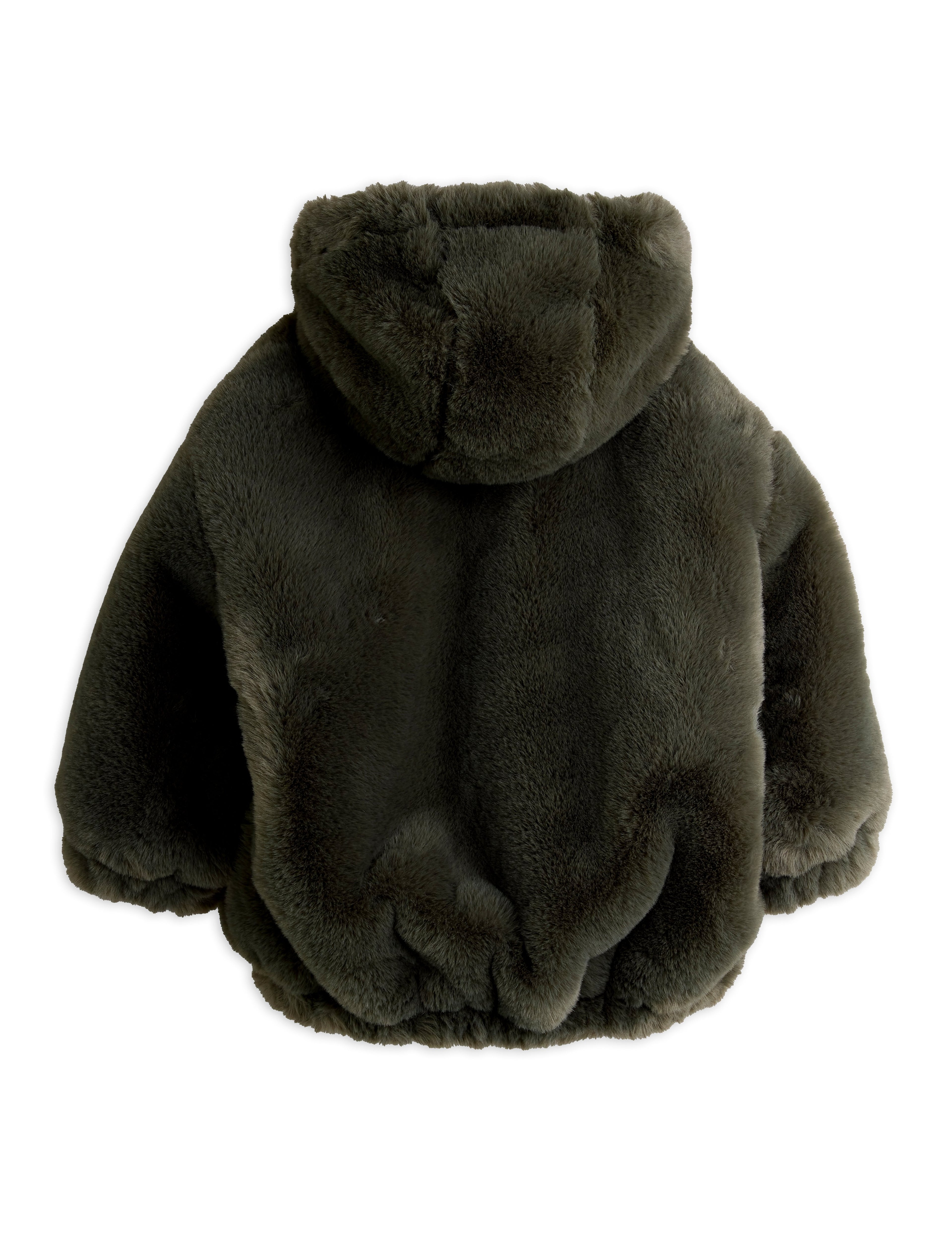 Mini Rodini Ritzratz Patch Faux Fur Jacket -