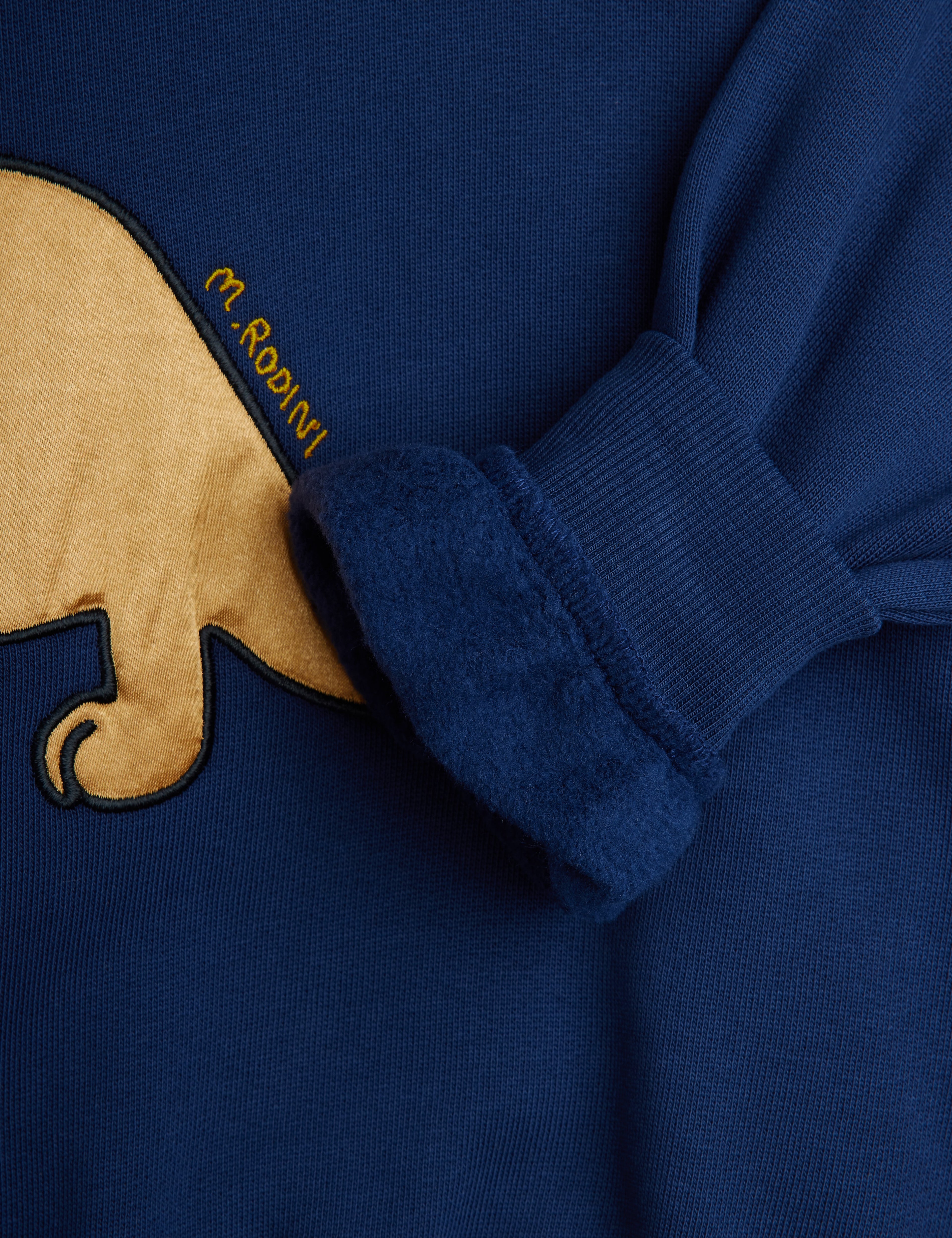 Mini Rodini Dino Application Sweatshirt - Blue
