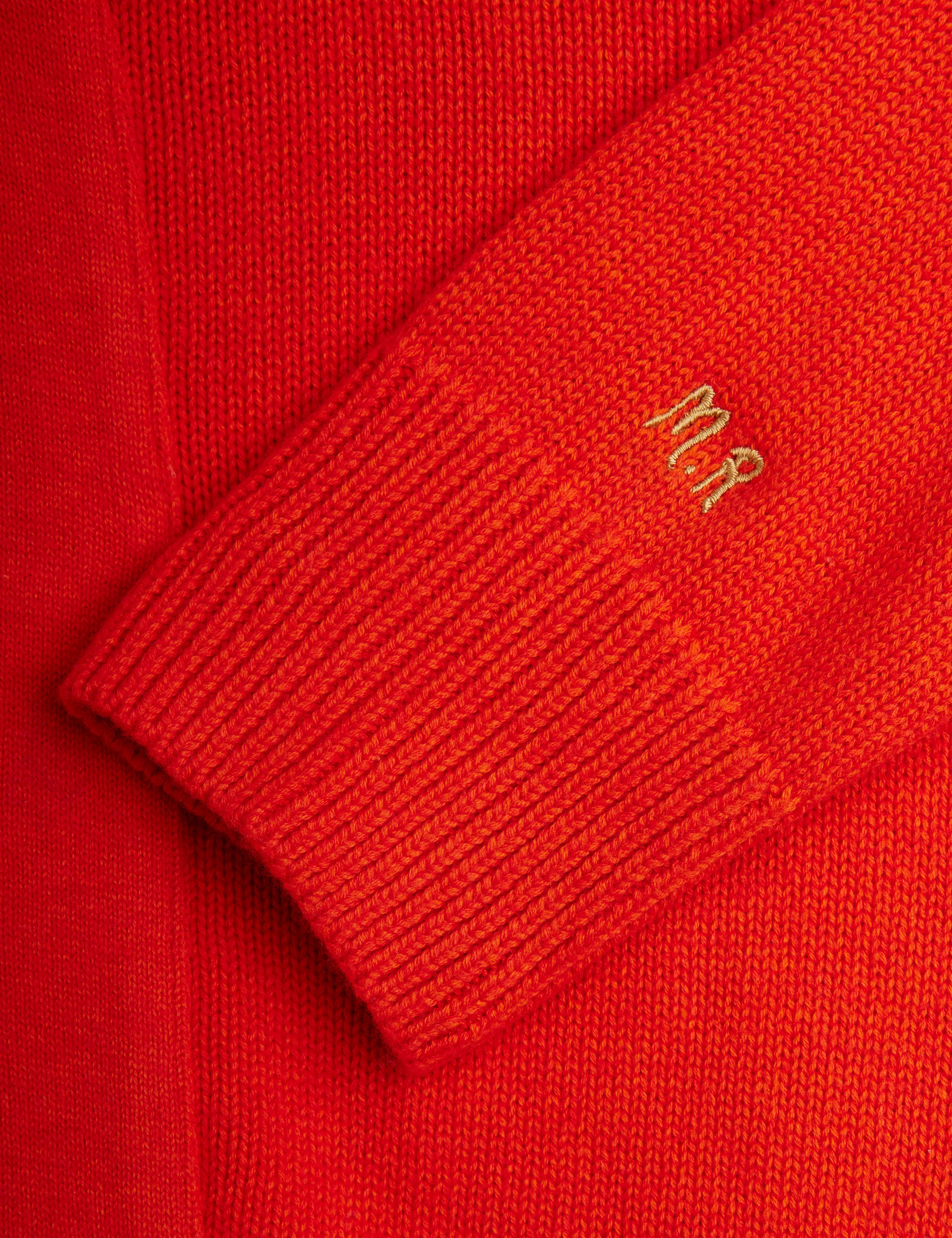 Mini Rodini Knitted Tie Sweater - Red