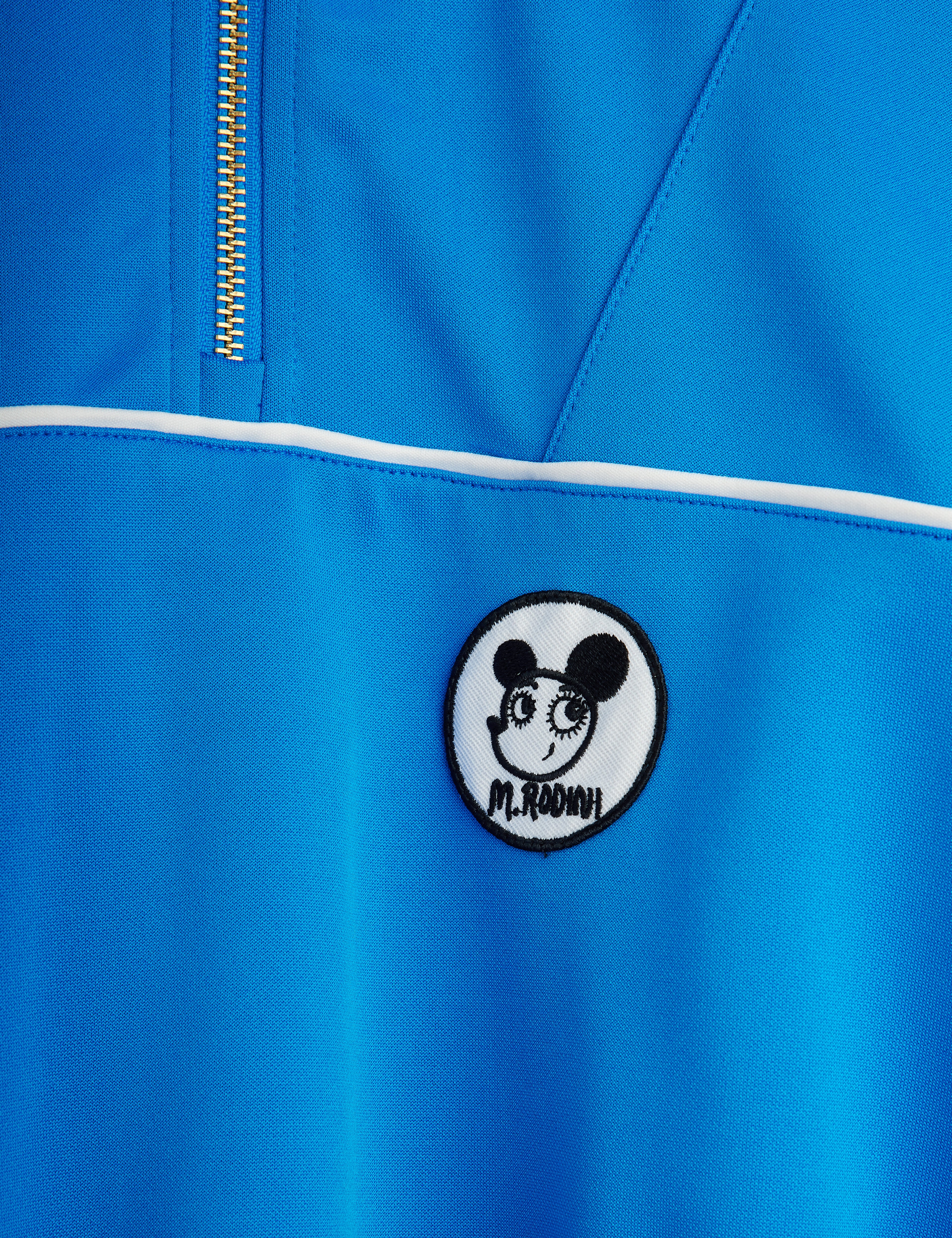 Mini Rodini Ritzratz Patch Half Zip Sweatshirt - Blue