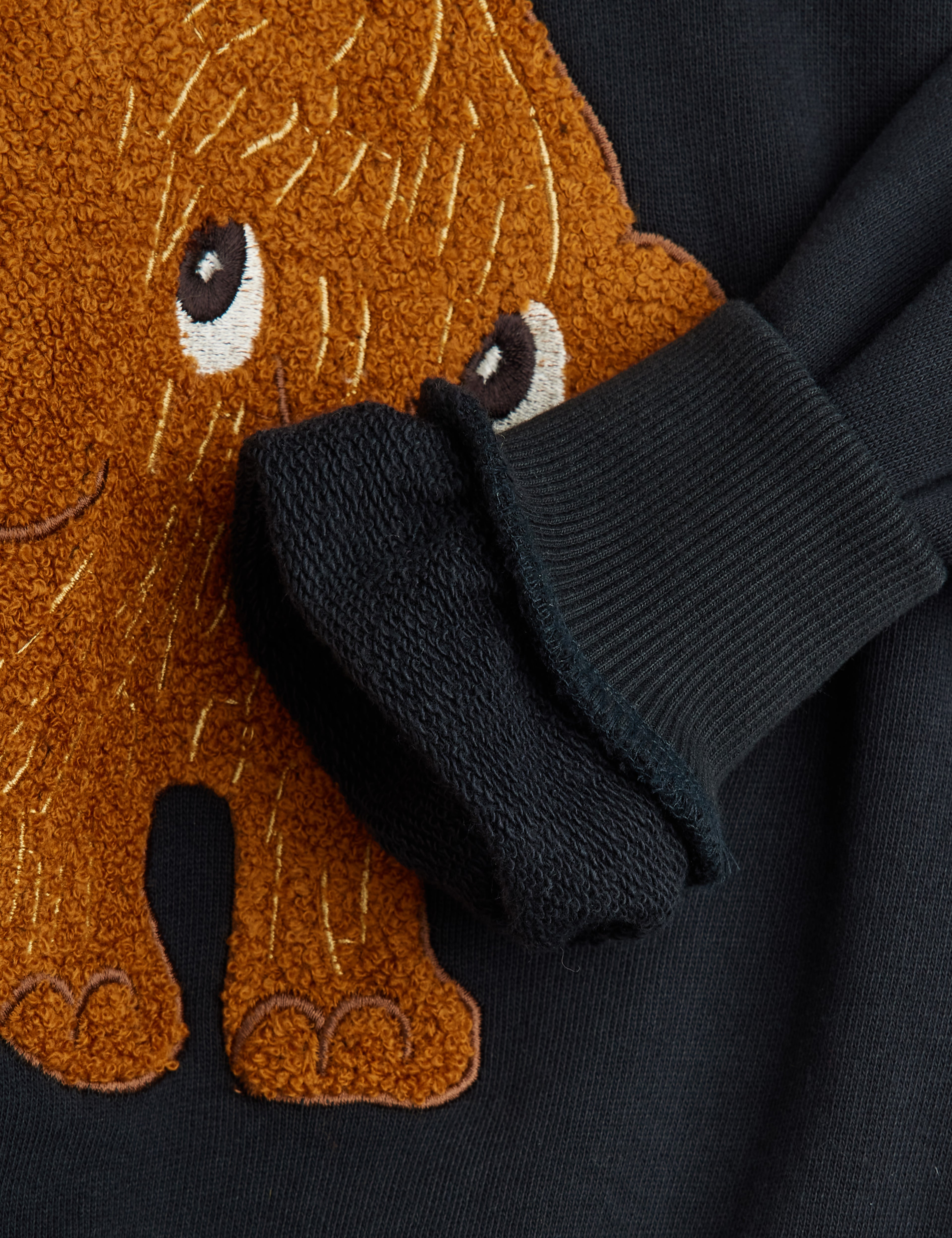 Mini Rodini Mammoth Chenille Sweatshirt - Black