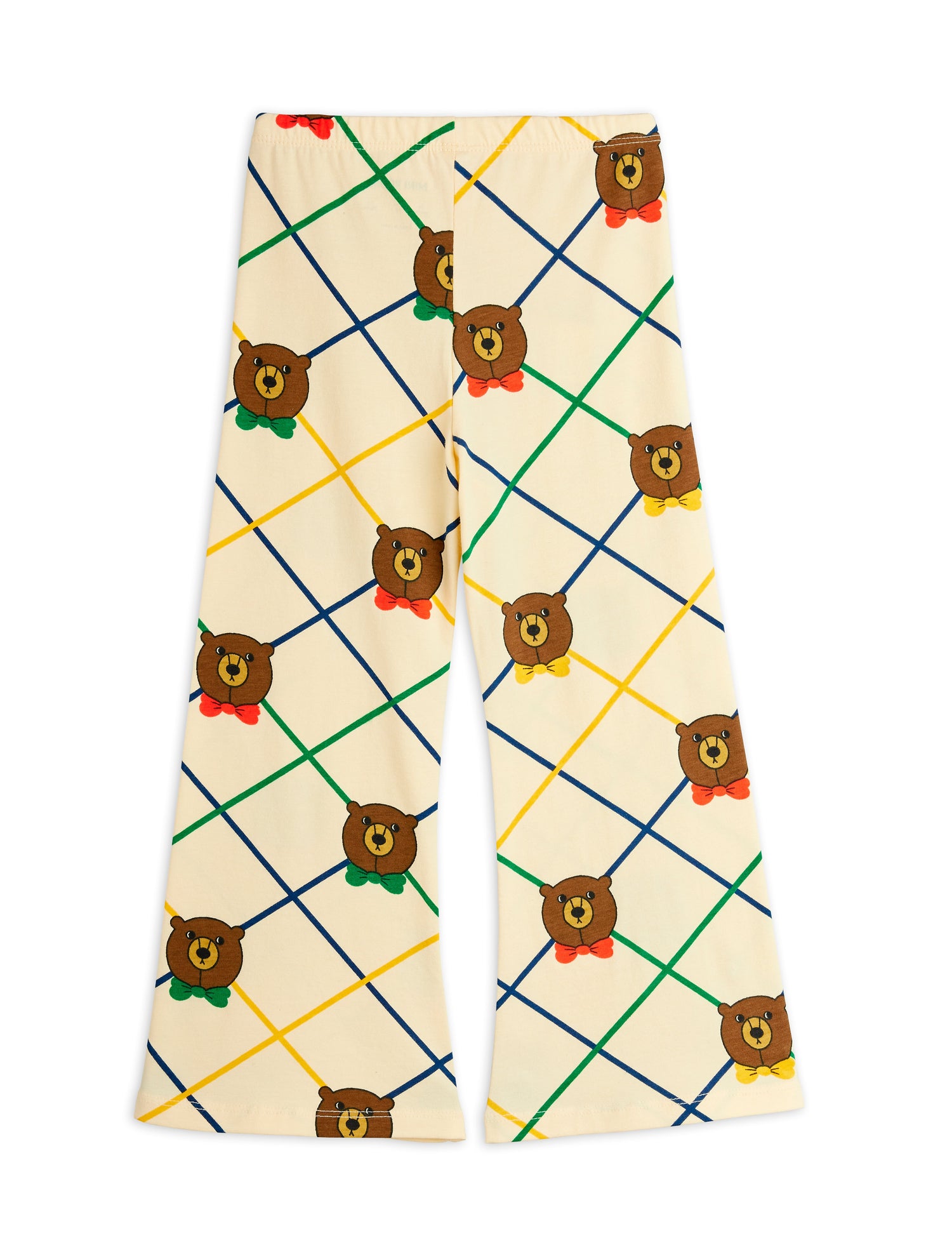 Mini Rodini Bear Check All Over Print Flared Trousers -