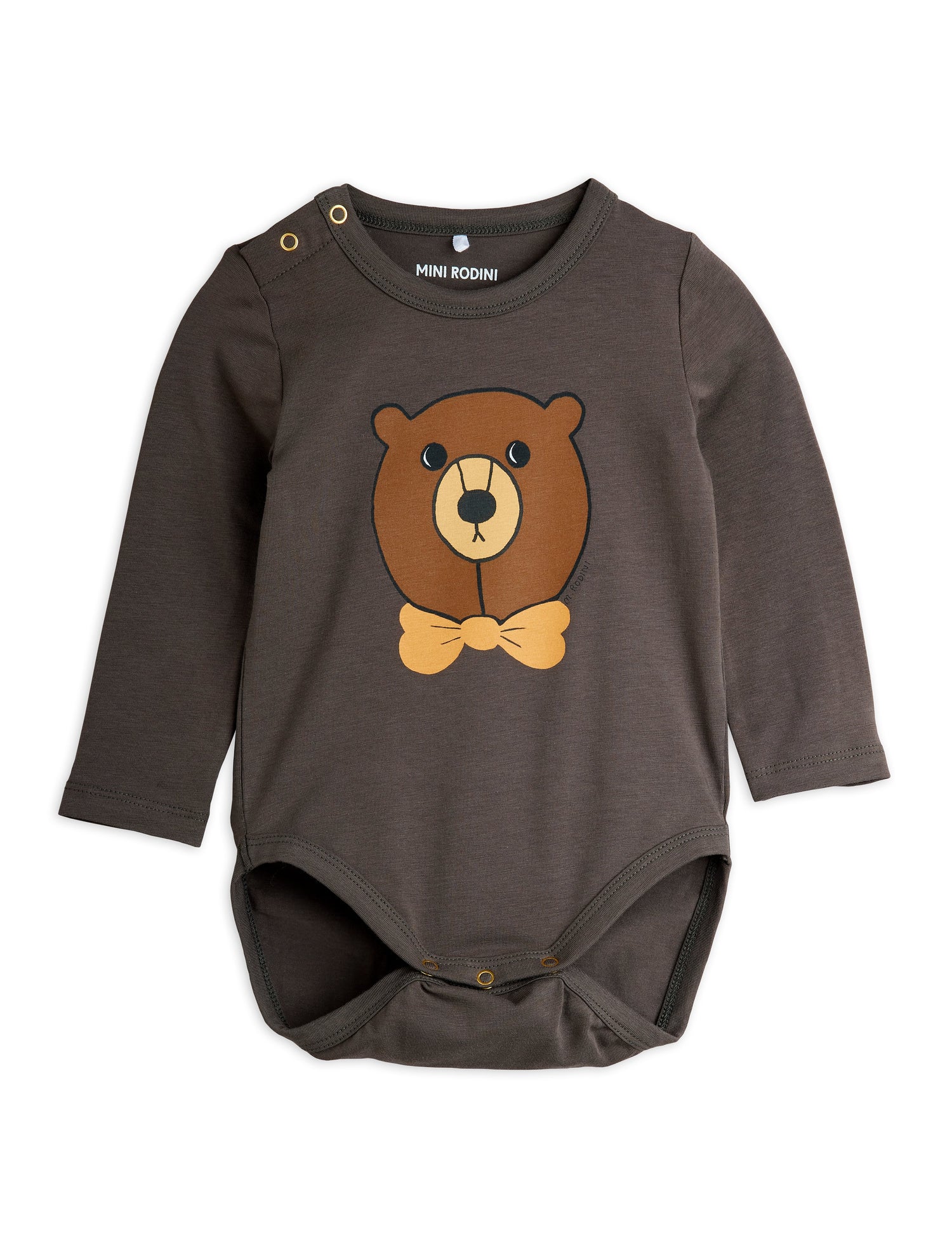 Mini Rodini Bear Sp Long Sleeve Body - Grey