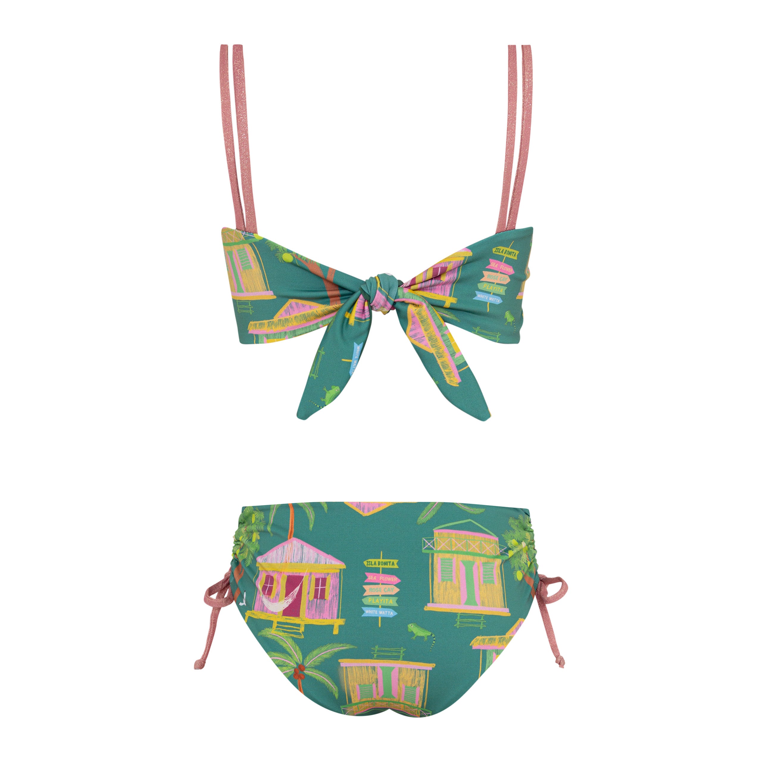 Pepita & Me Jess Bikini - Casitas Isleñas Verde