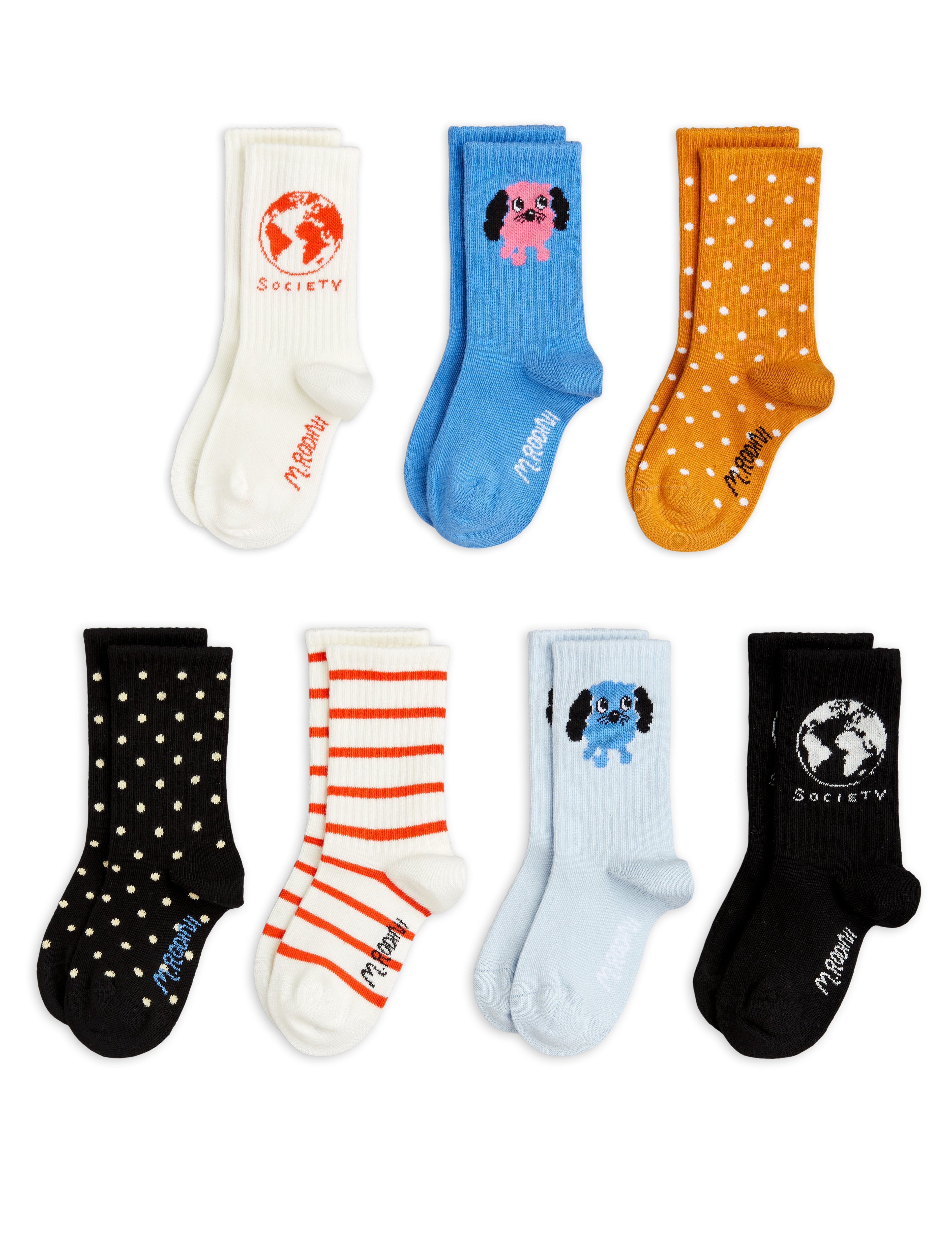 Mini Rodini Doggie 7 - Pack Socks - Multi