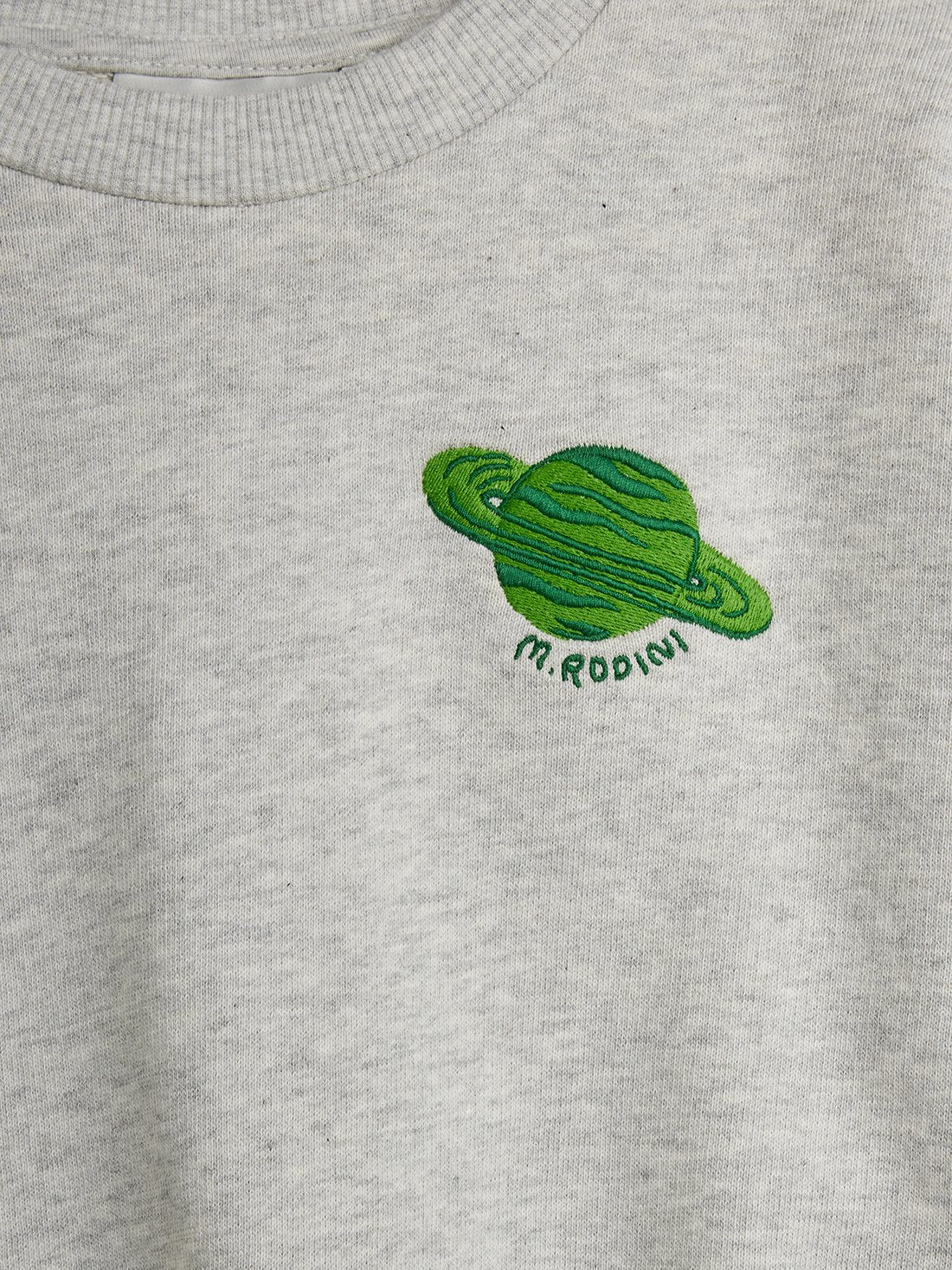Mini Rodini Planet Embroidered Sweatshirt - Grey Melange