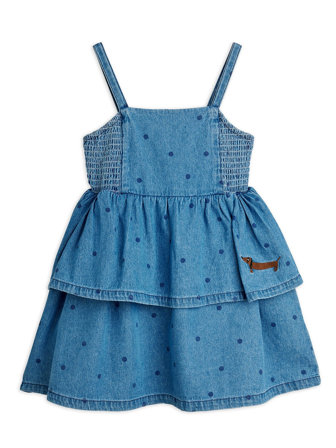 Mini Rodini enim Dots All Over Print Strap Dress - Blue