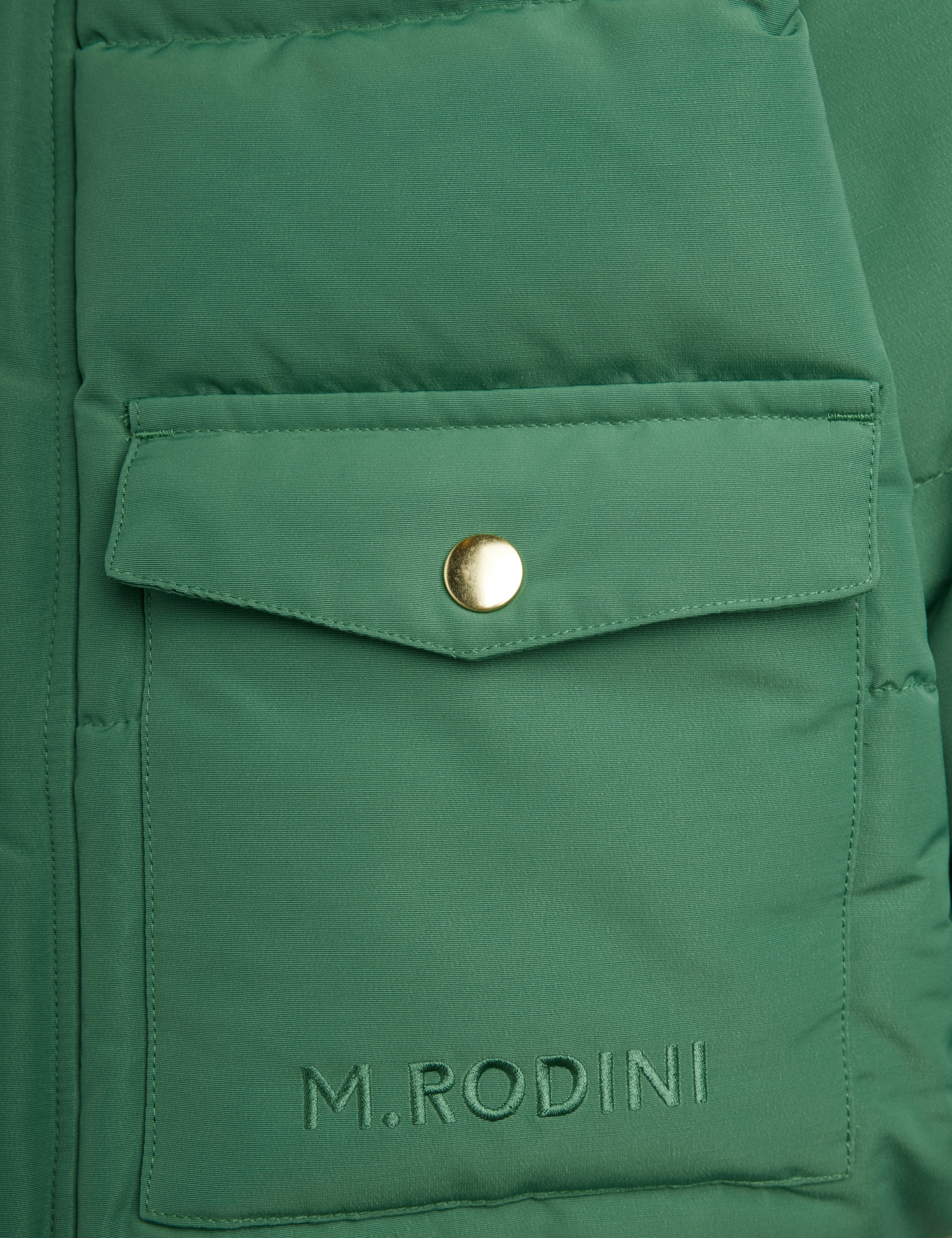 Mini Rodini Solid Heavy Puffer - Green