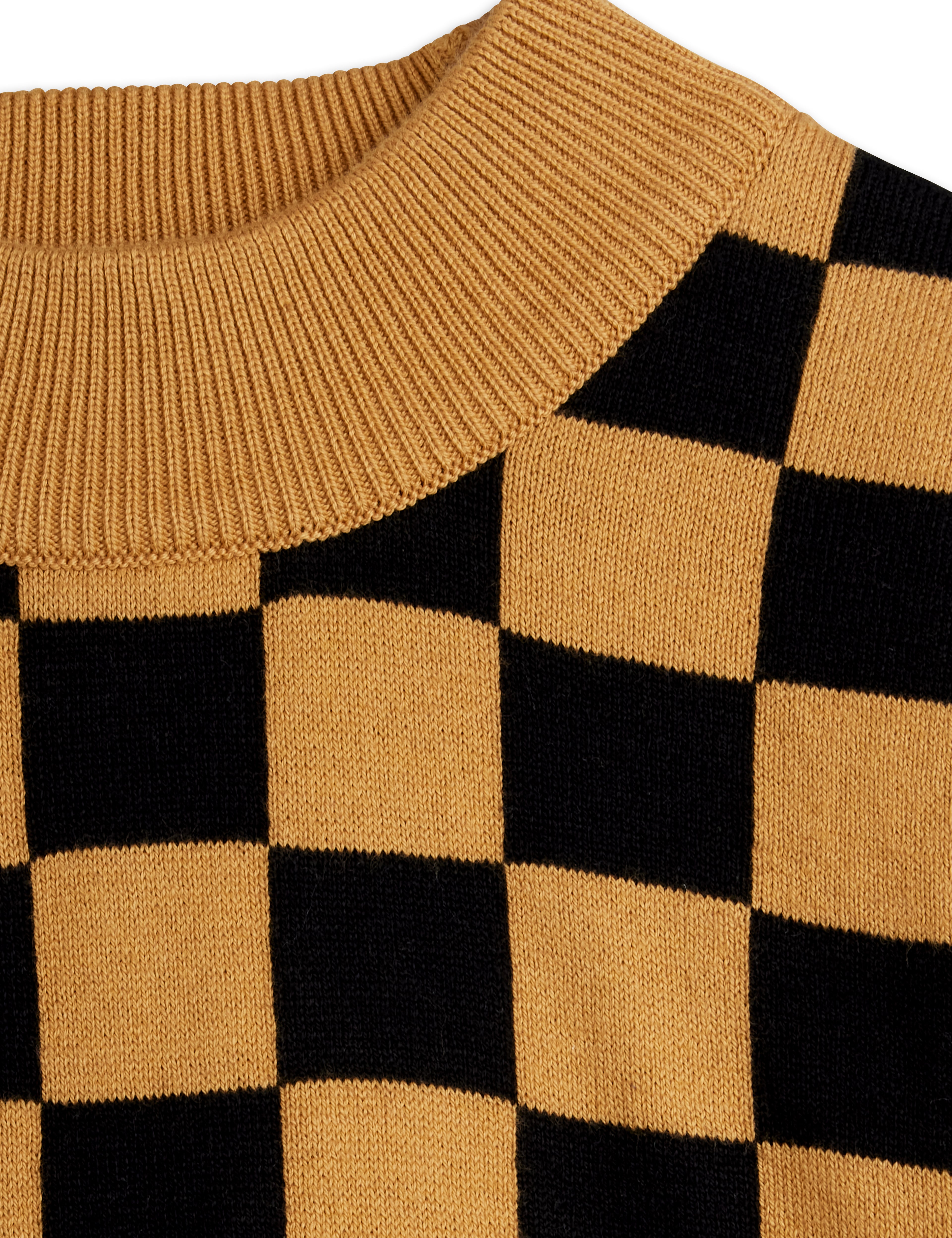Mini Rodini Chess Check Knitted Sweater - Brown