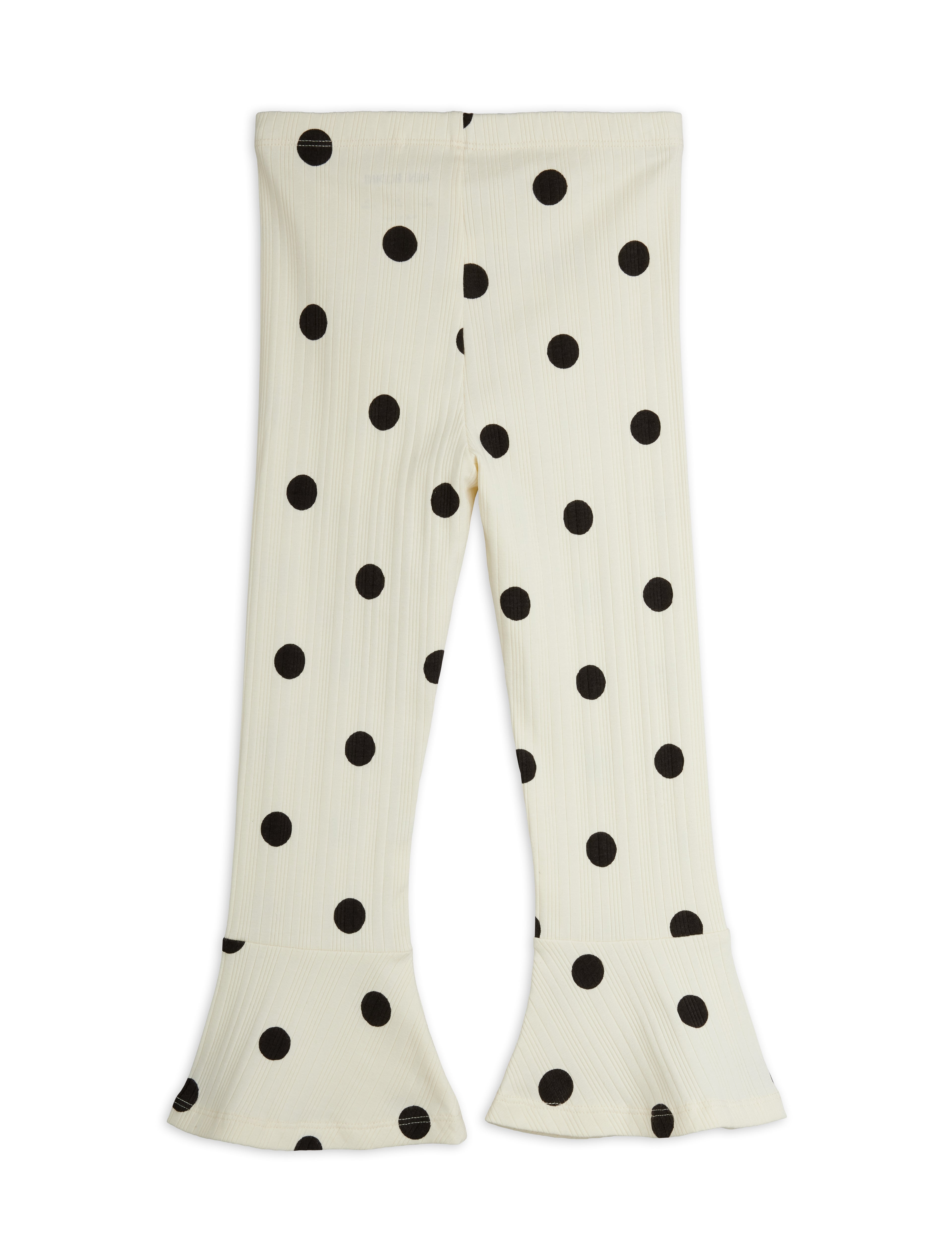 Mini Rodini Dots Aop Dog Flared Trousers - Off White