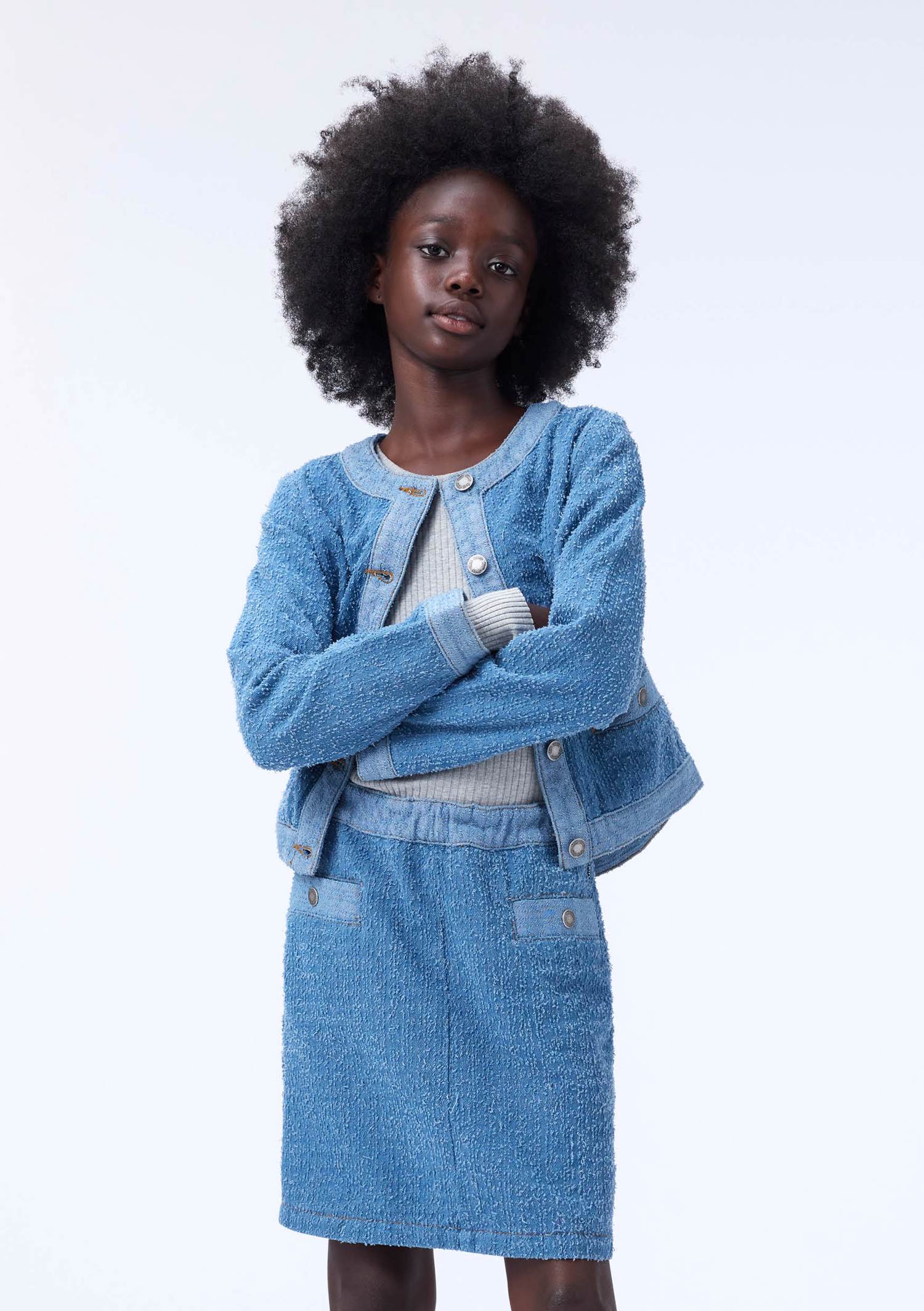 Molo Bente Skirt - Bouclé Blue