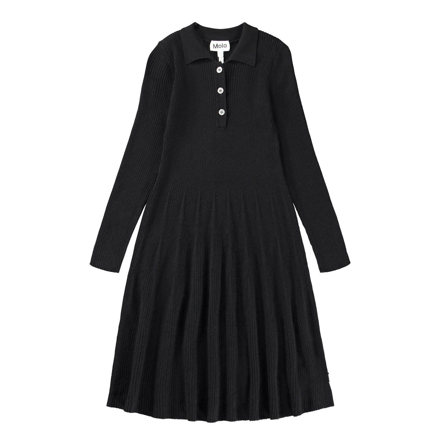 Molo Cecilia Long Sleeve Dress - Black