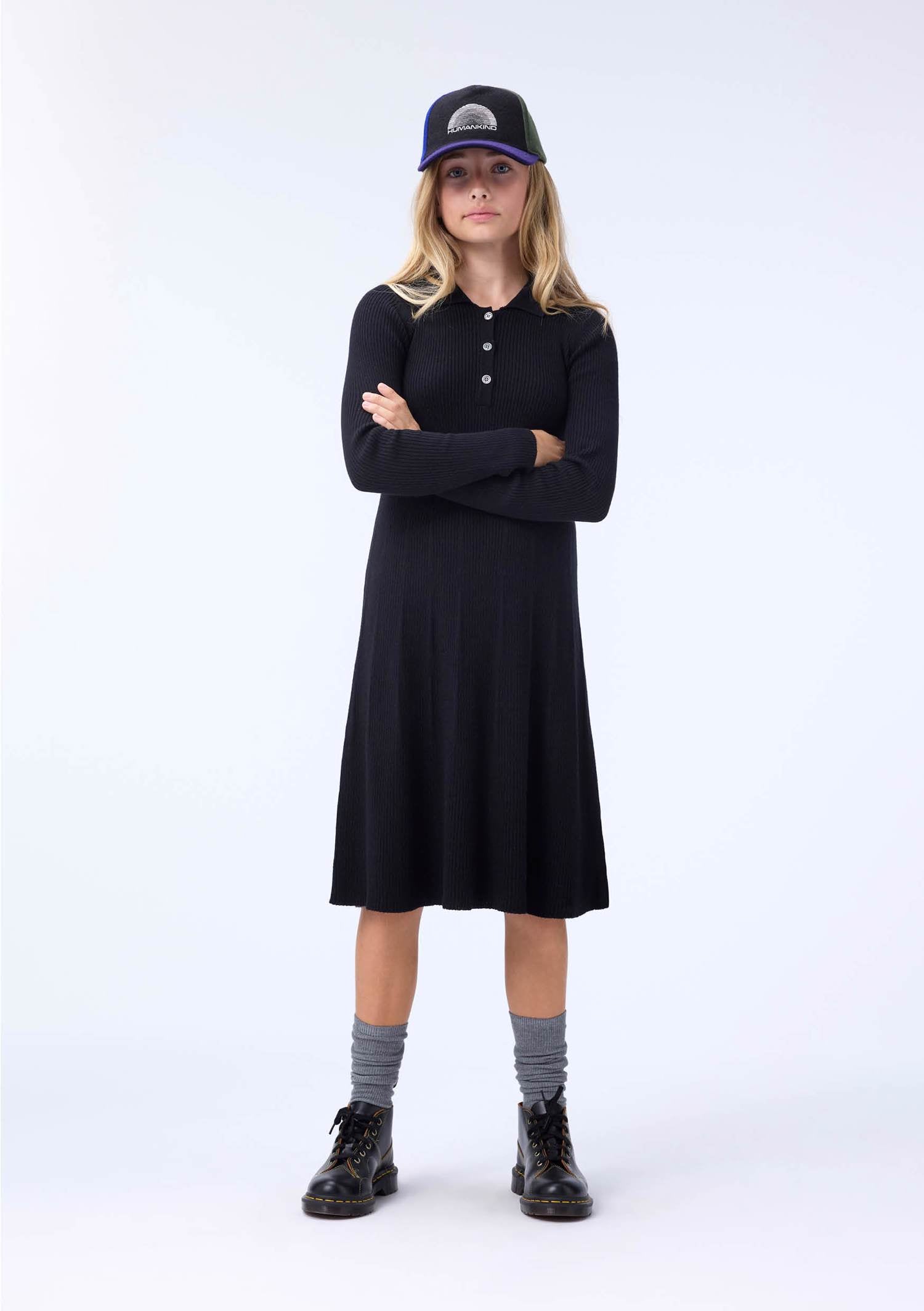 Molo Cecilia Long Sleeve Dress - Black