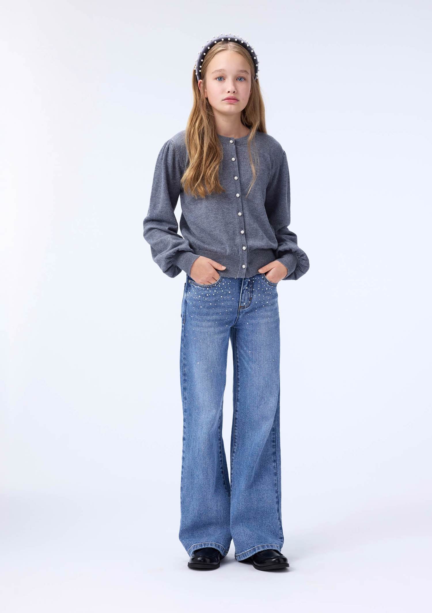 Molo Asta Girls Jeans - Rhinestone Denim