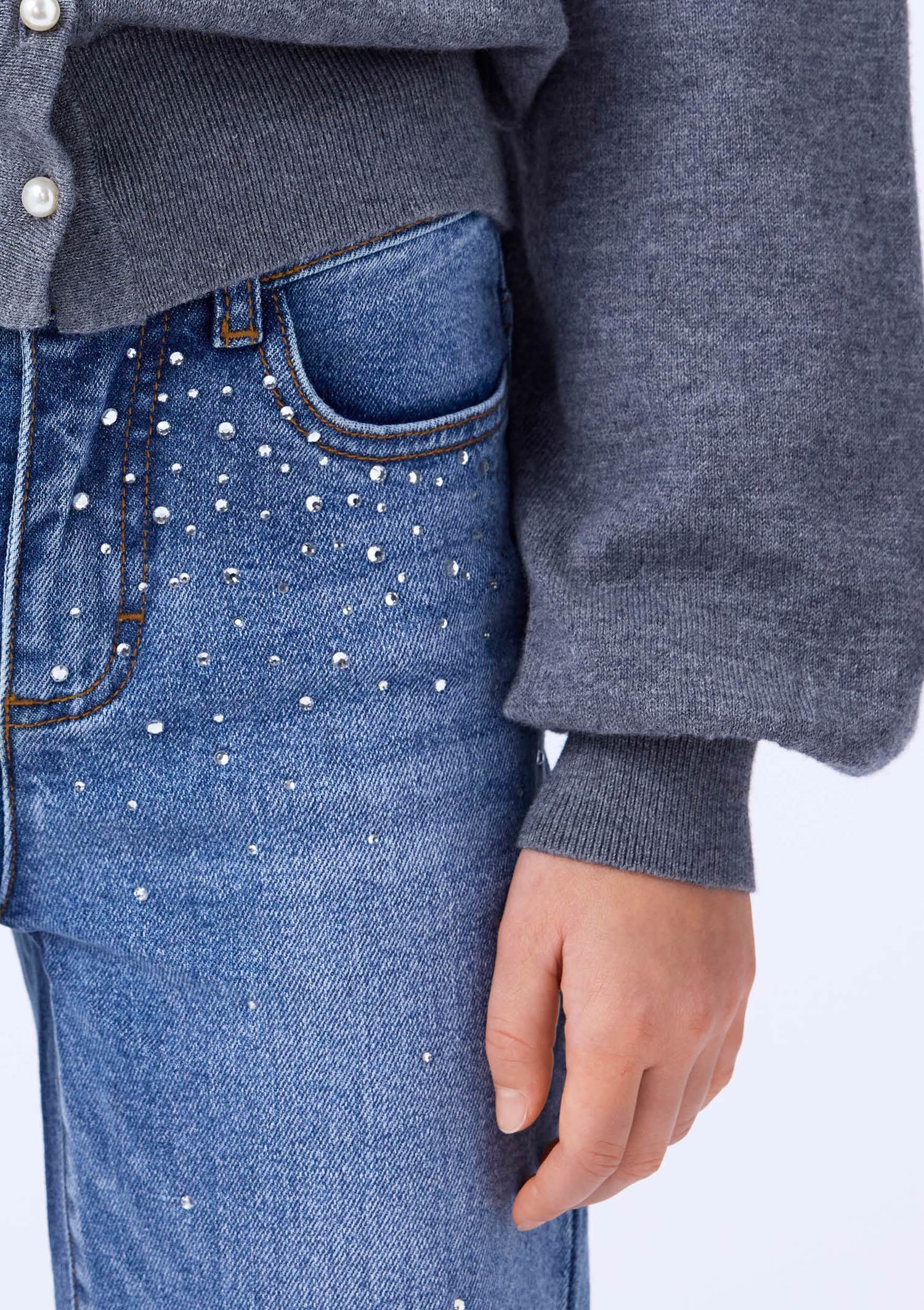 Molo Asta Girls Jeans - Rhinestone Denim