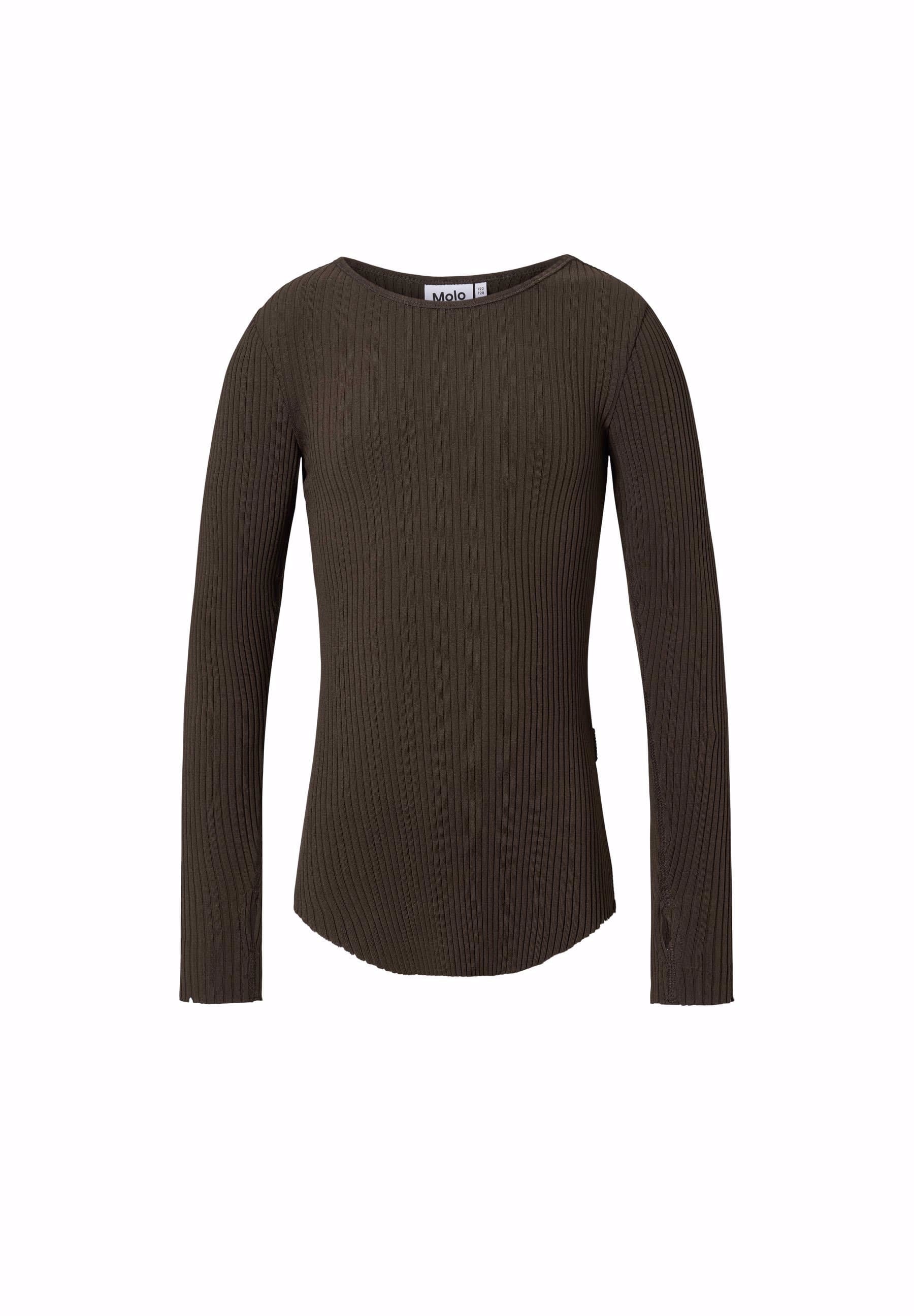 Molo Rochelle Long Sleeve T-shirt - Bark Brown