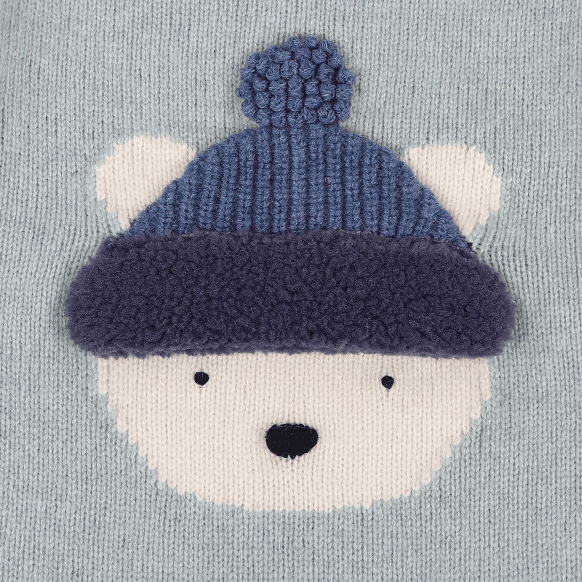 Donsje Denn Merino Wool Sweater Polar Bear - Cloud Blue Melange
