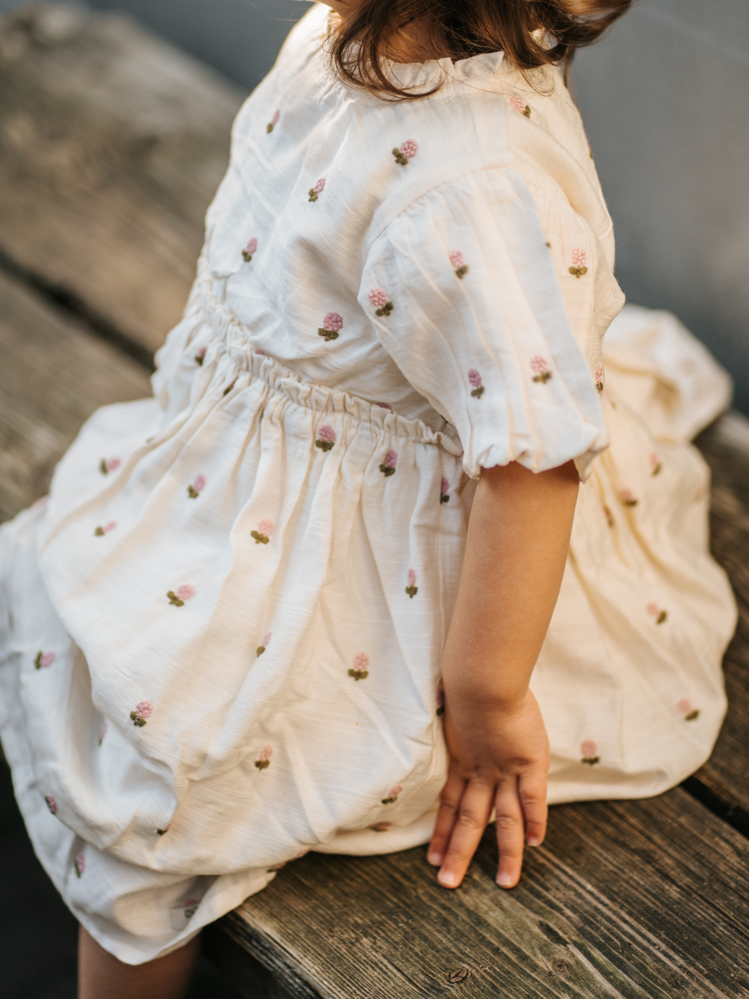 Donsje Clarize Dress Roses - Warm White