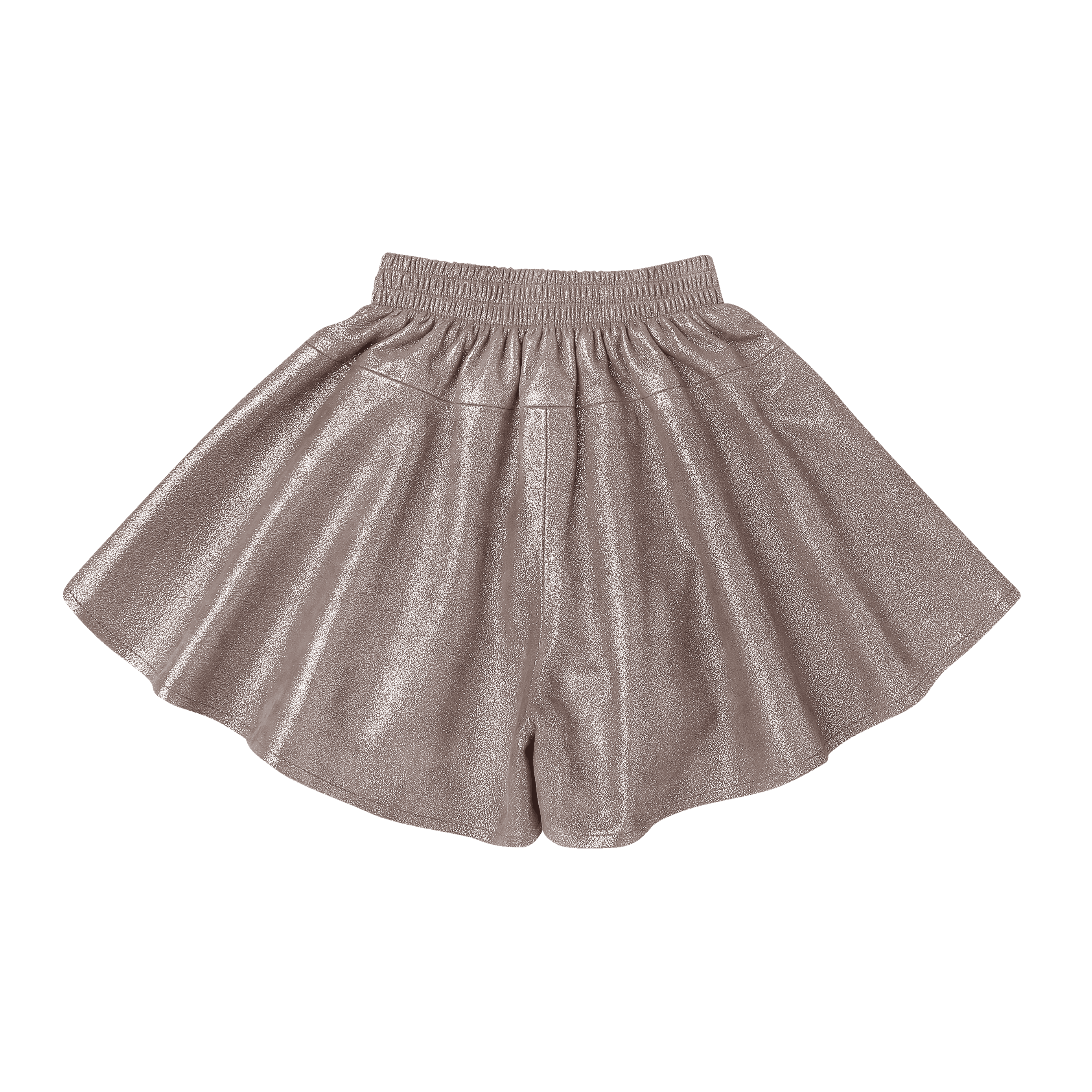 Donsje Giese Leather Shorts - Iron Grey Metallic