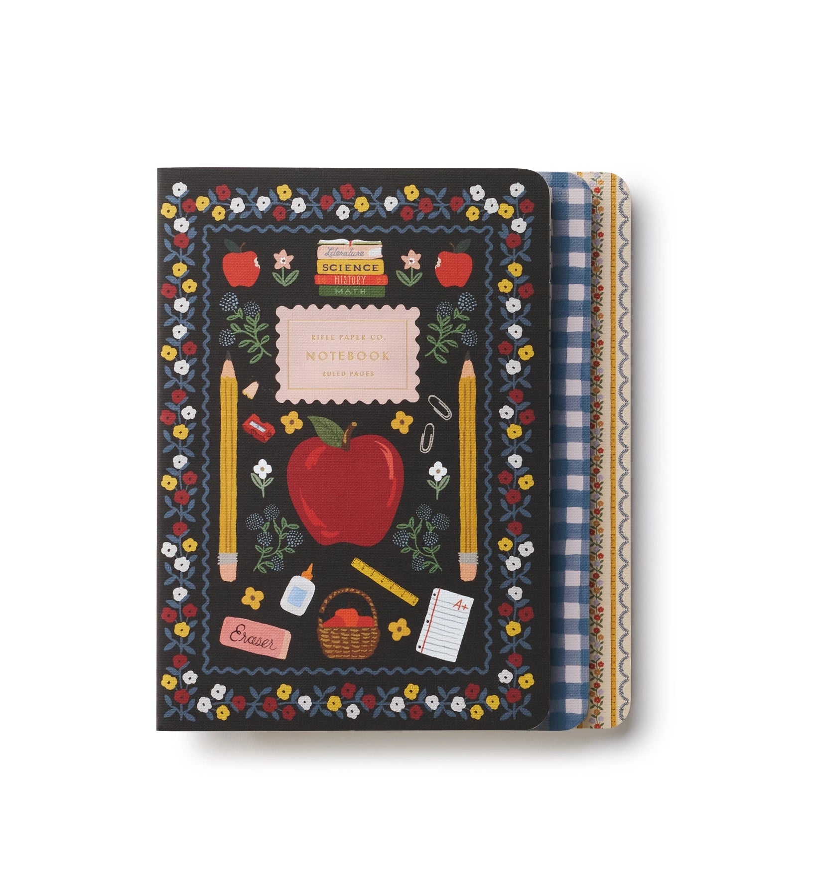 Rifle Paper Co. Assorted Set of 3 Schoolhouse Notebooks