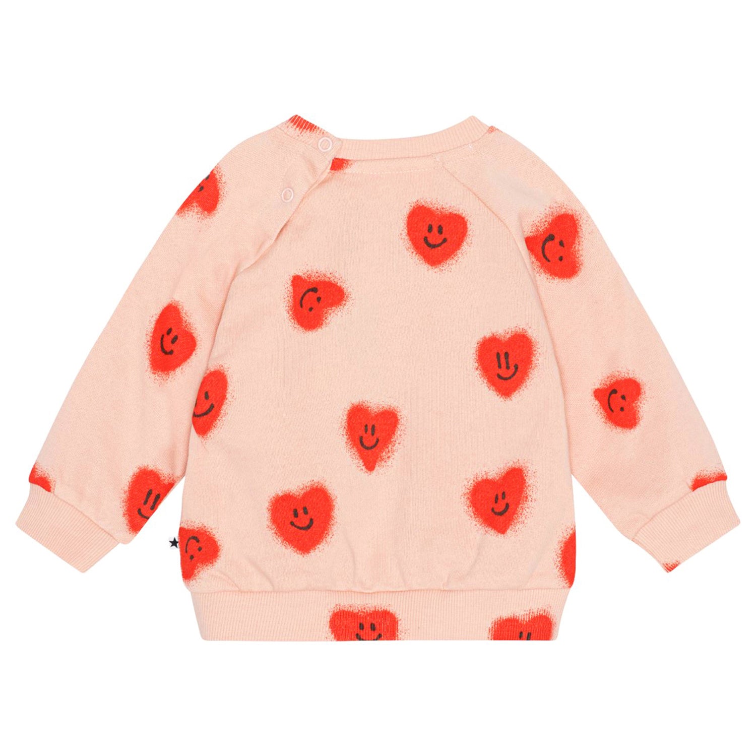 Molo Disc Baby Sweatshirt - Red Hearts