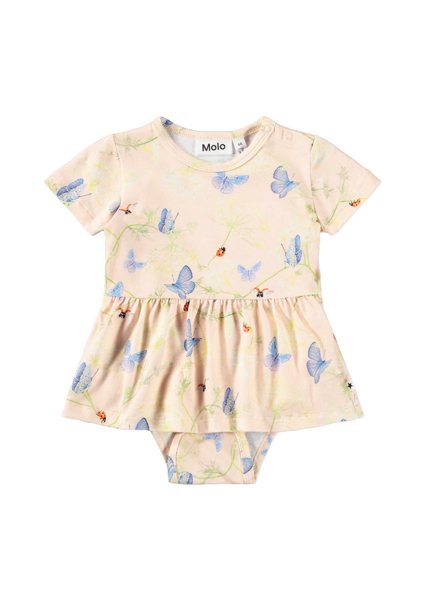 Molo Frannie Skirted Bodysuit - Butterflies Cloud