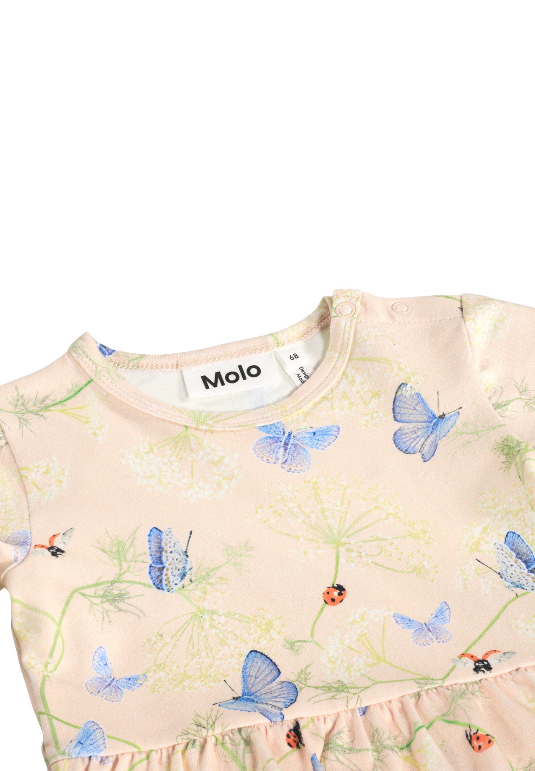 Molo Frannie Skirted Bodysuit - Butterflies Cloud