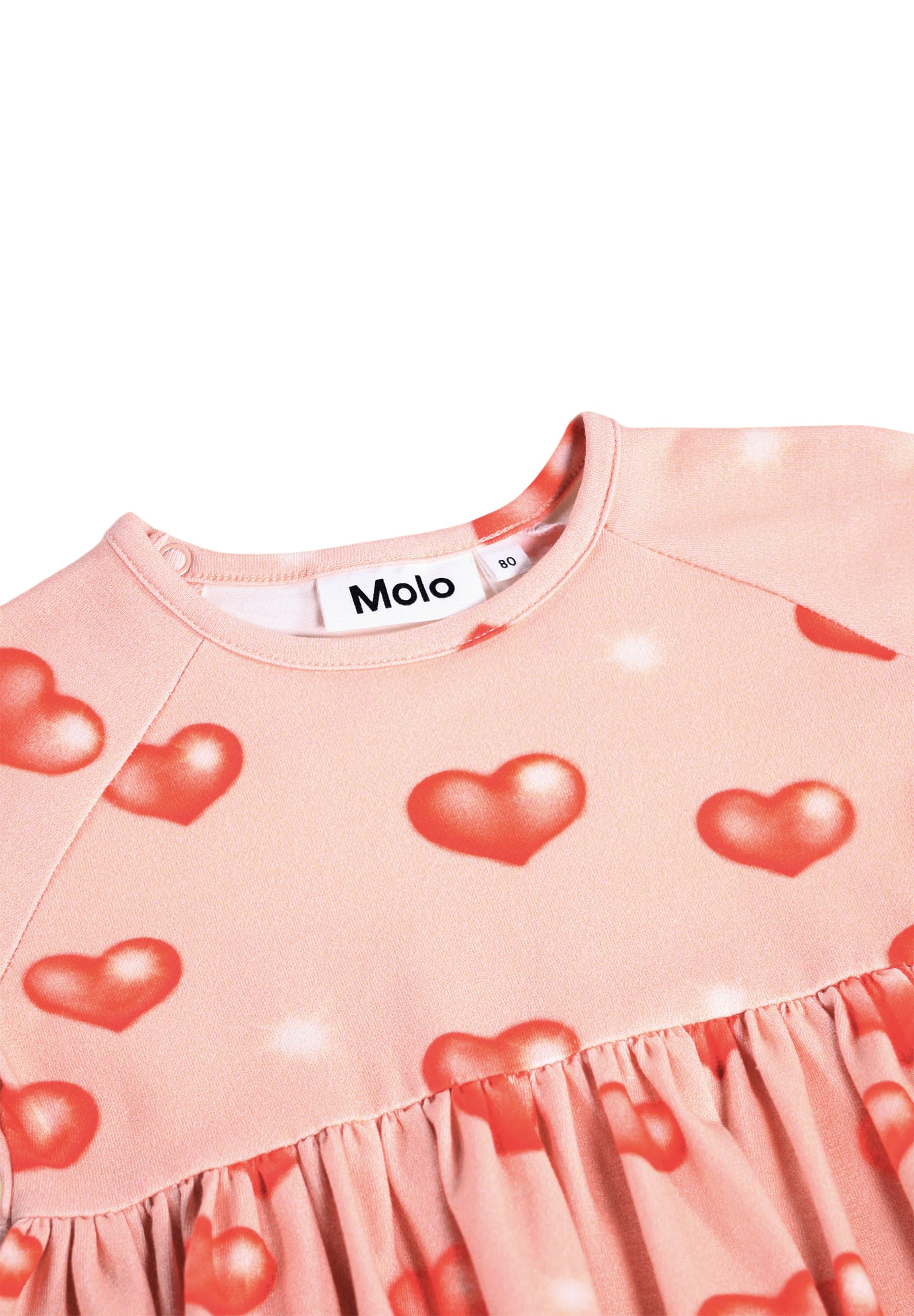 Molo Charmaine Long Sleeve Dress - Airbrush Hearts