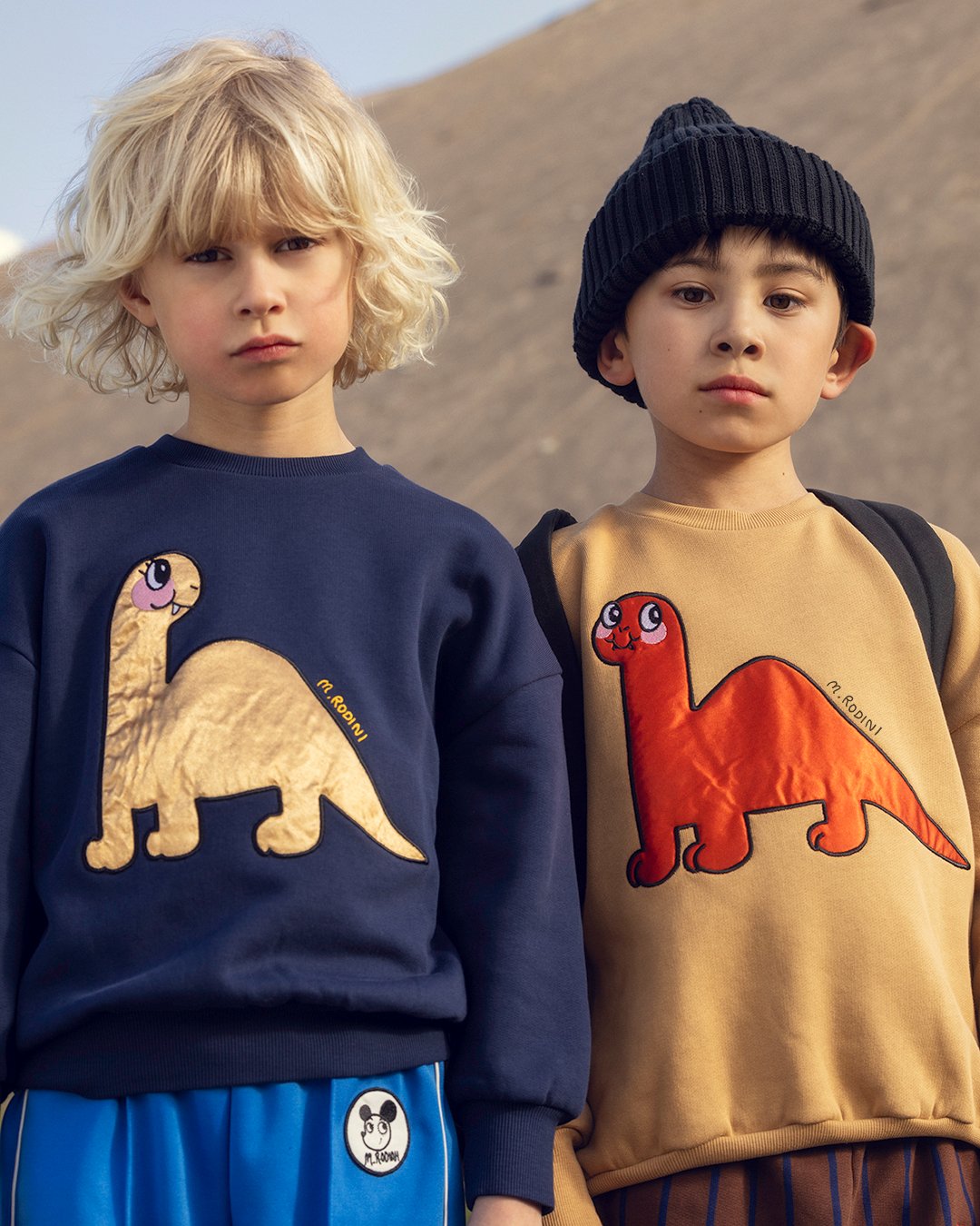 Mini Rodini Dino Application Sweatshirt - Blue