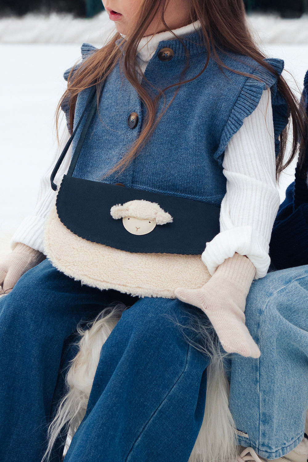 Donsje Ismay Purse | Lammy - Navy Nubuck