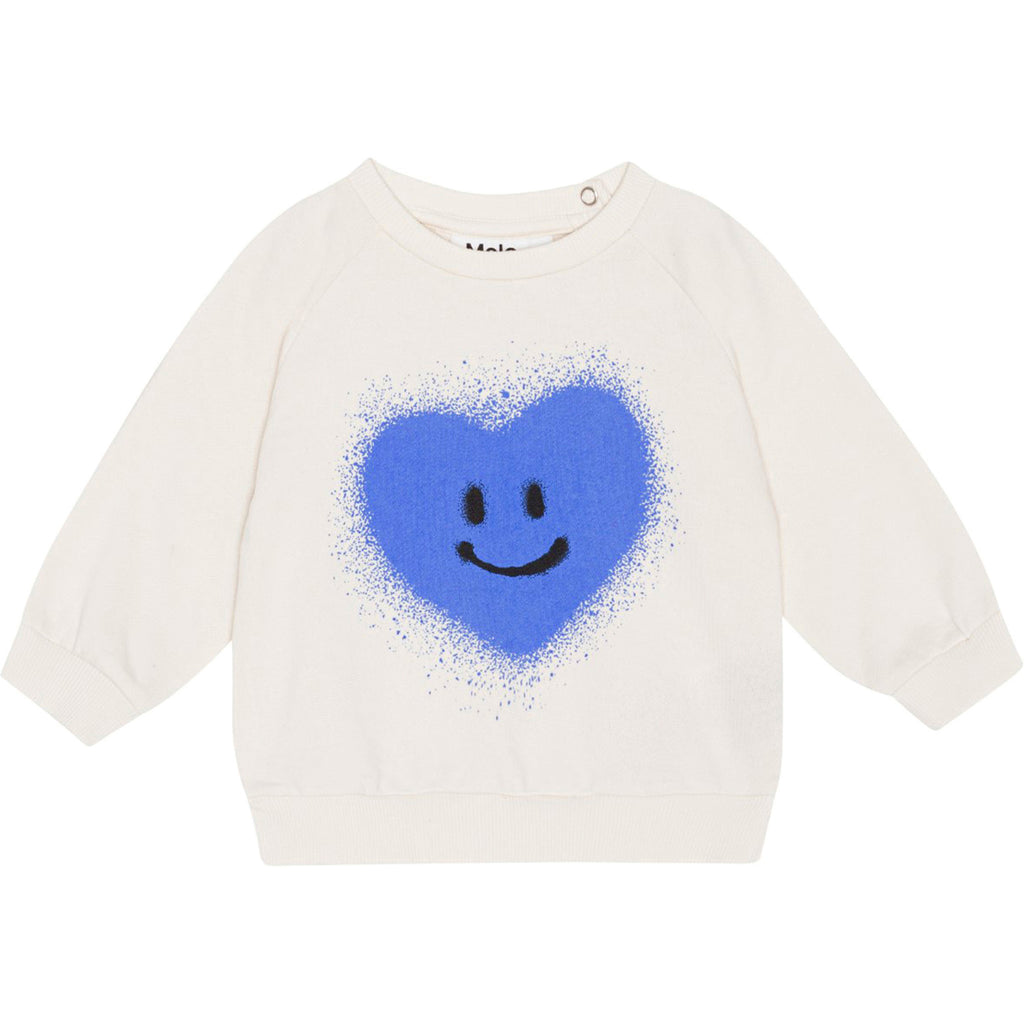 Molo Disc Baby Sweatshirt - Blue Heart