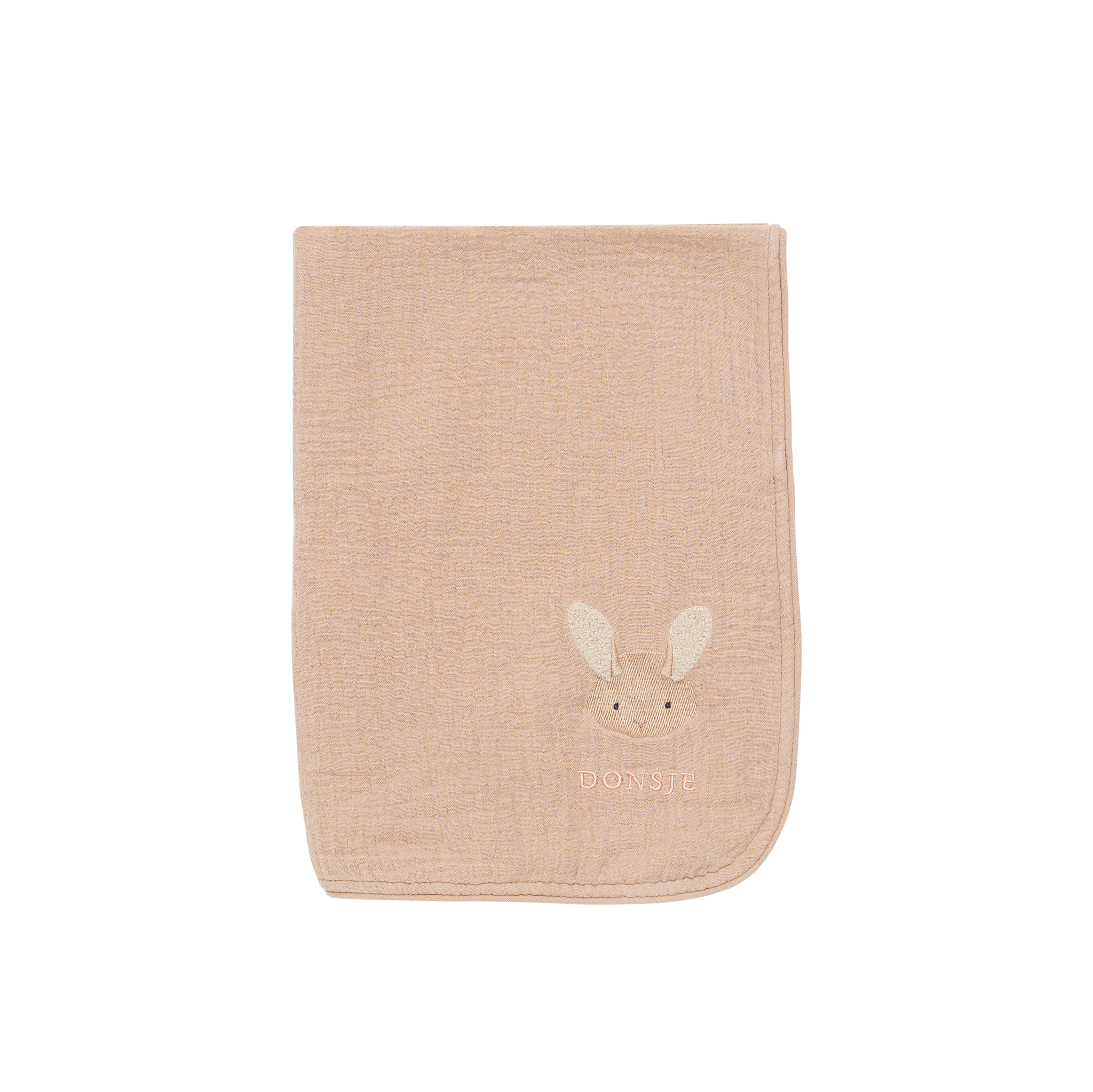 Donsje Ploekie Muslin Blanket S | Fluffy Bunny - Rose Mocha
