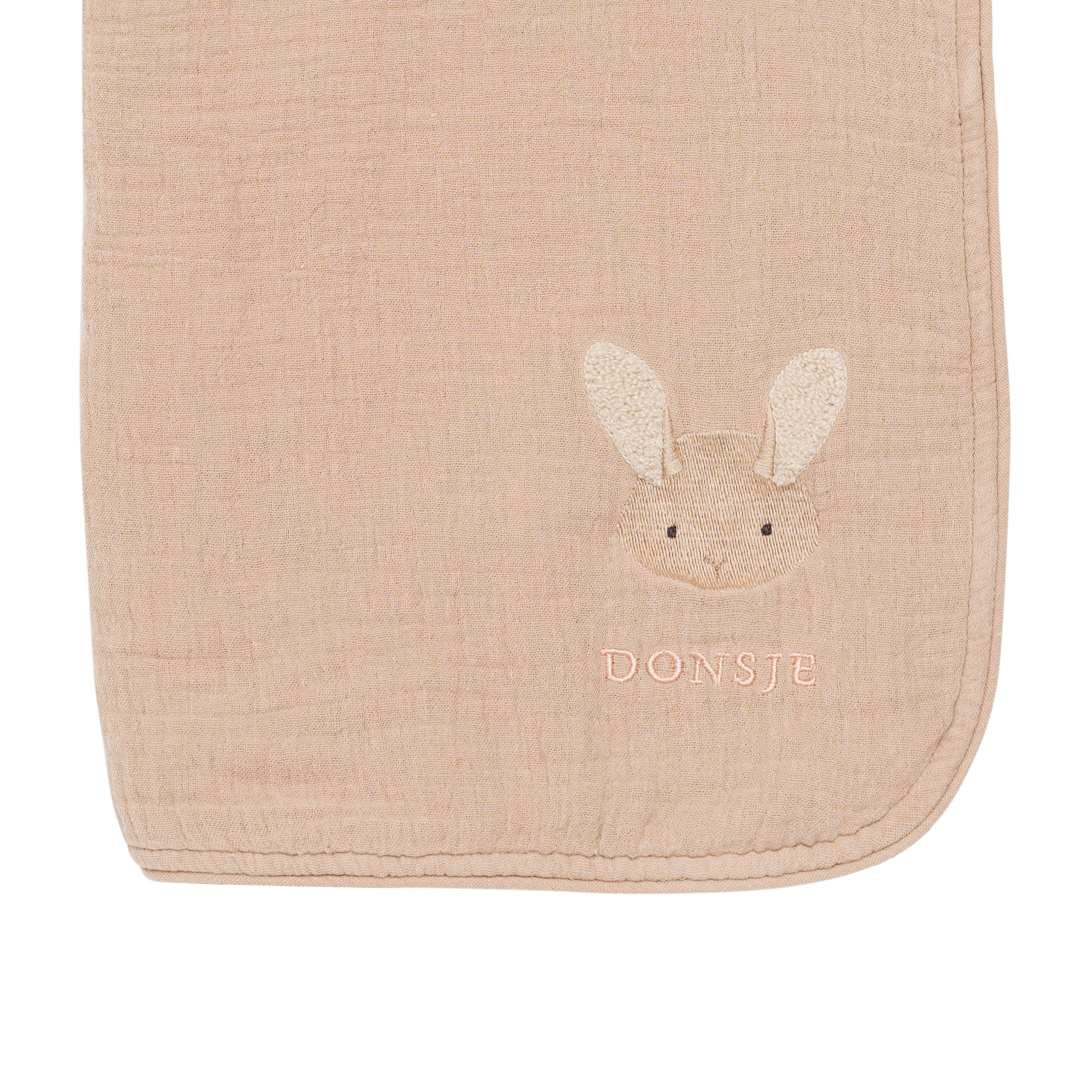 Donsje Ploekie Muslin Blanket S | Fluffy Bunny - Rose Mocha