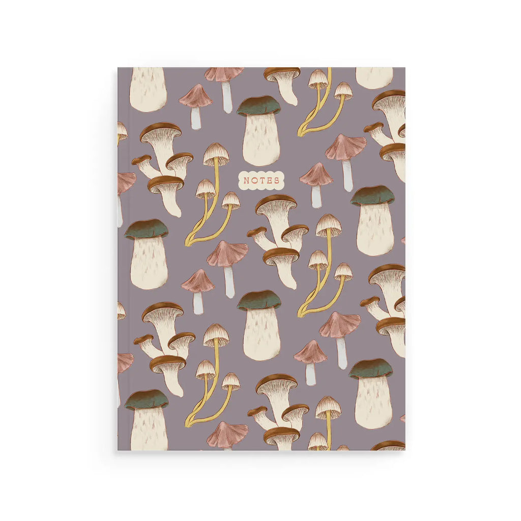 Good Juju Mushroom Pattern Softcover Notebook - Purple