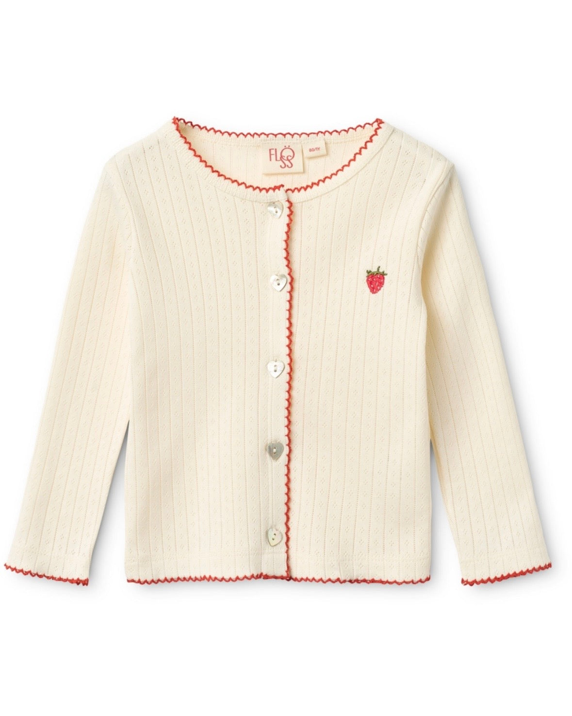 Flöss Flora Pointelle Cardigan - Gentle Cream