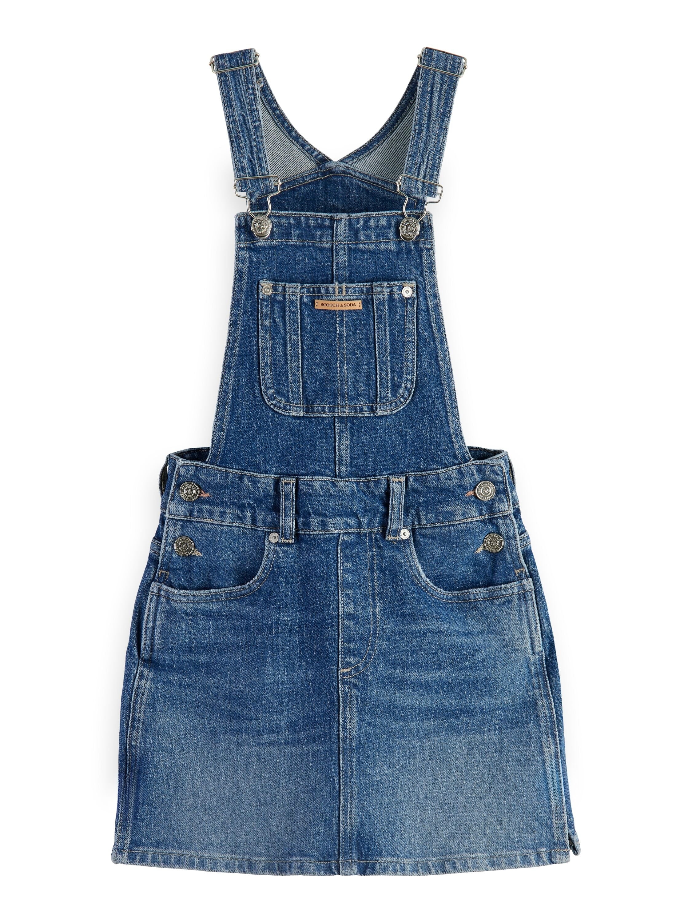 Scotch & Soda Washed Denim Dungaree Dress - Windcatch